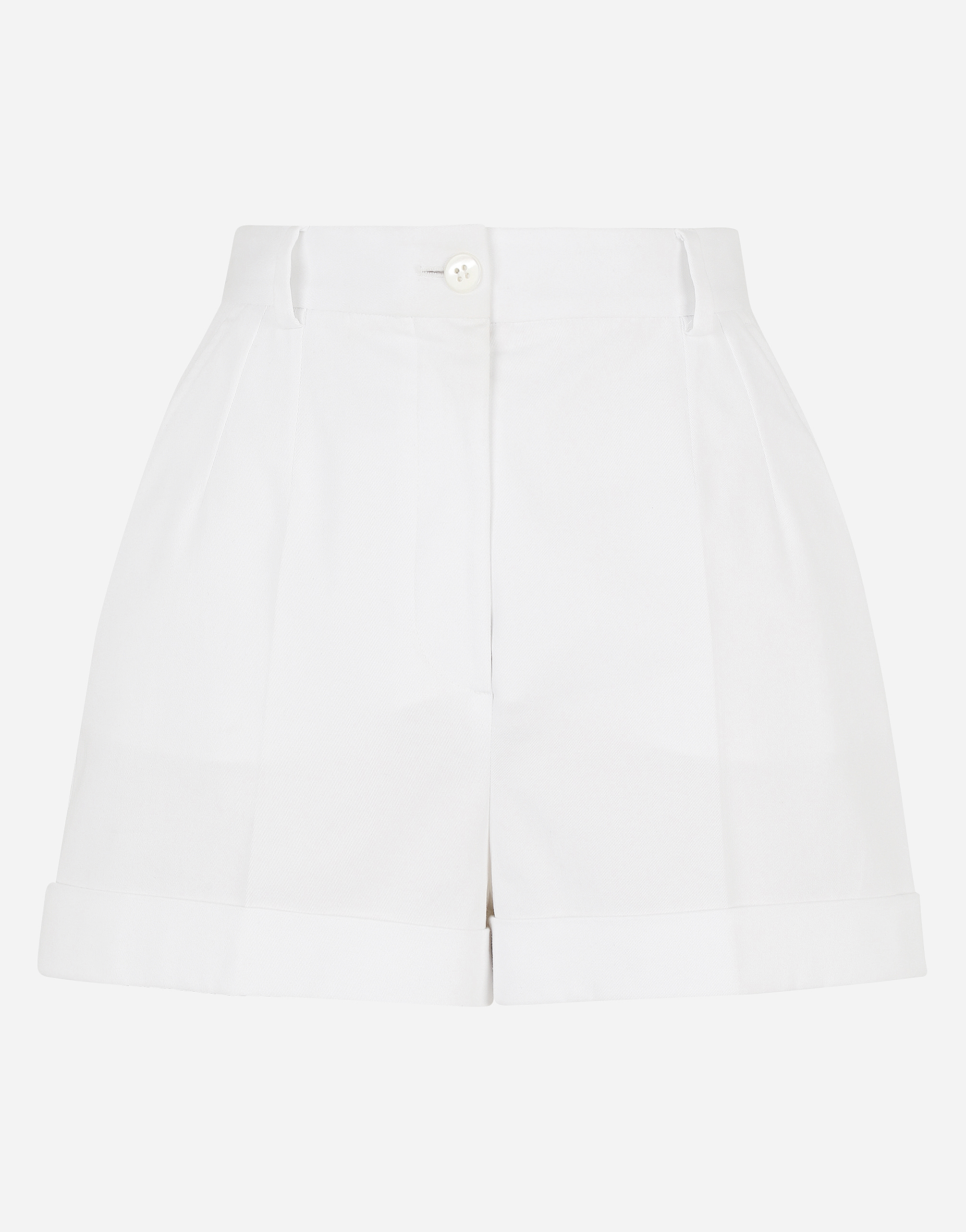 Gabardine shorts in White