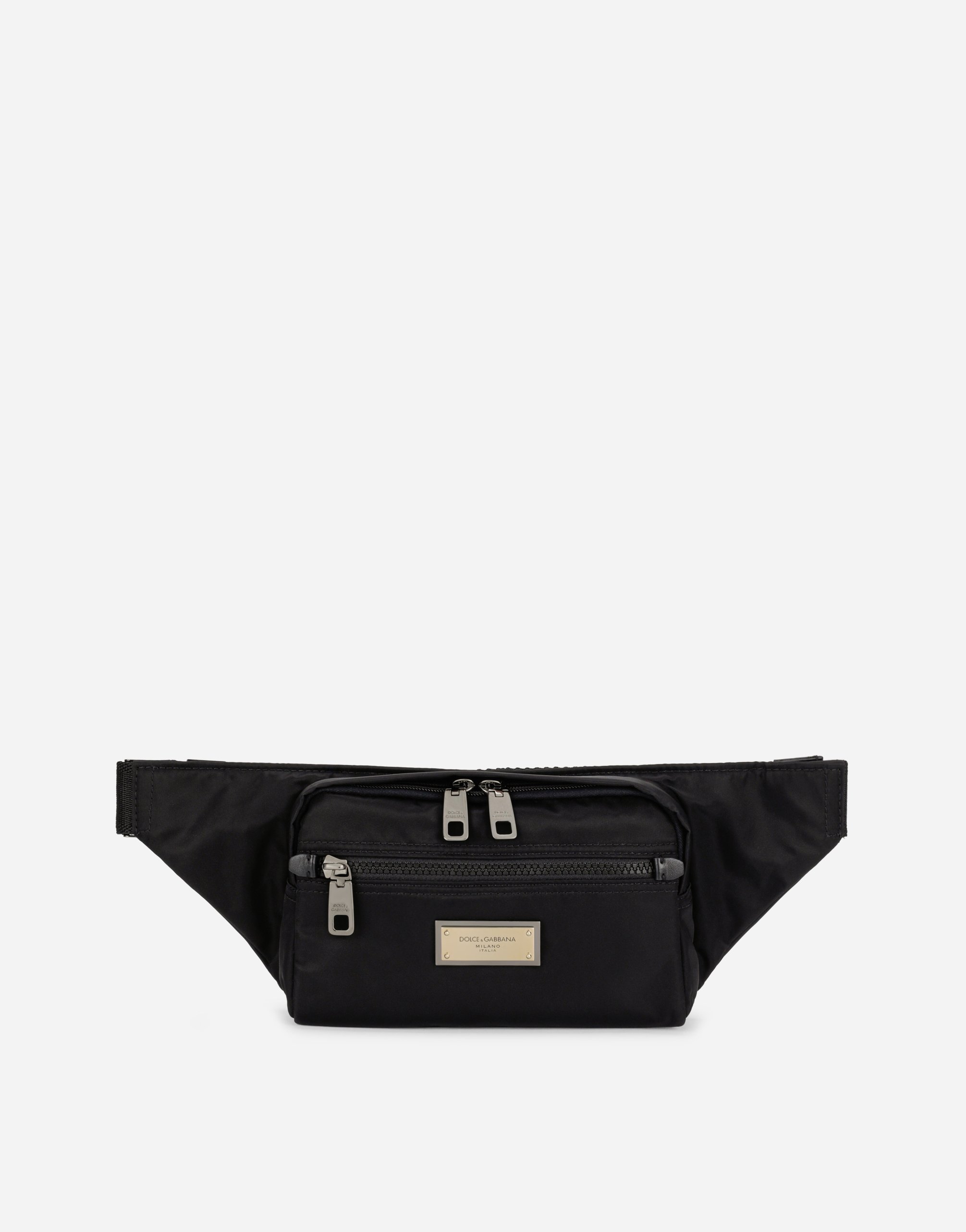 waist bags and bumbags Save 24% Dolce & Gabbana Synthetic Logo Plaque Belt Bag in Black for Men Mens Bags Belt Bags 