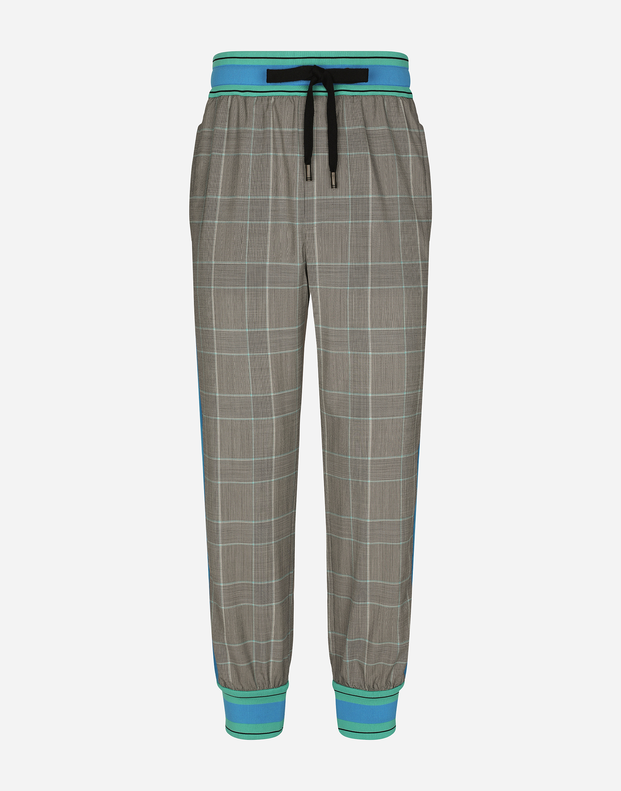 Pinstripe jogging pants with branded bands in Multicolor