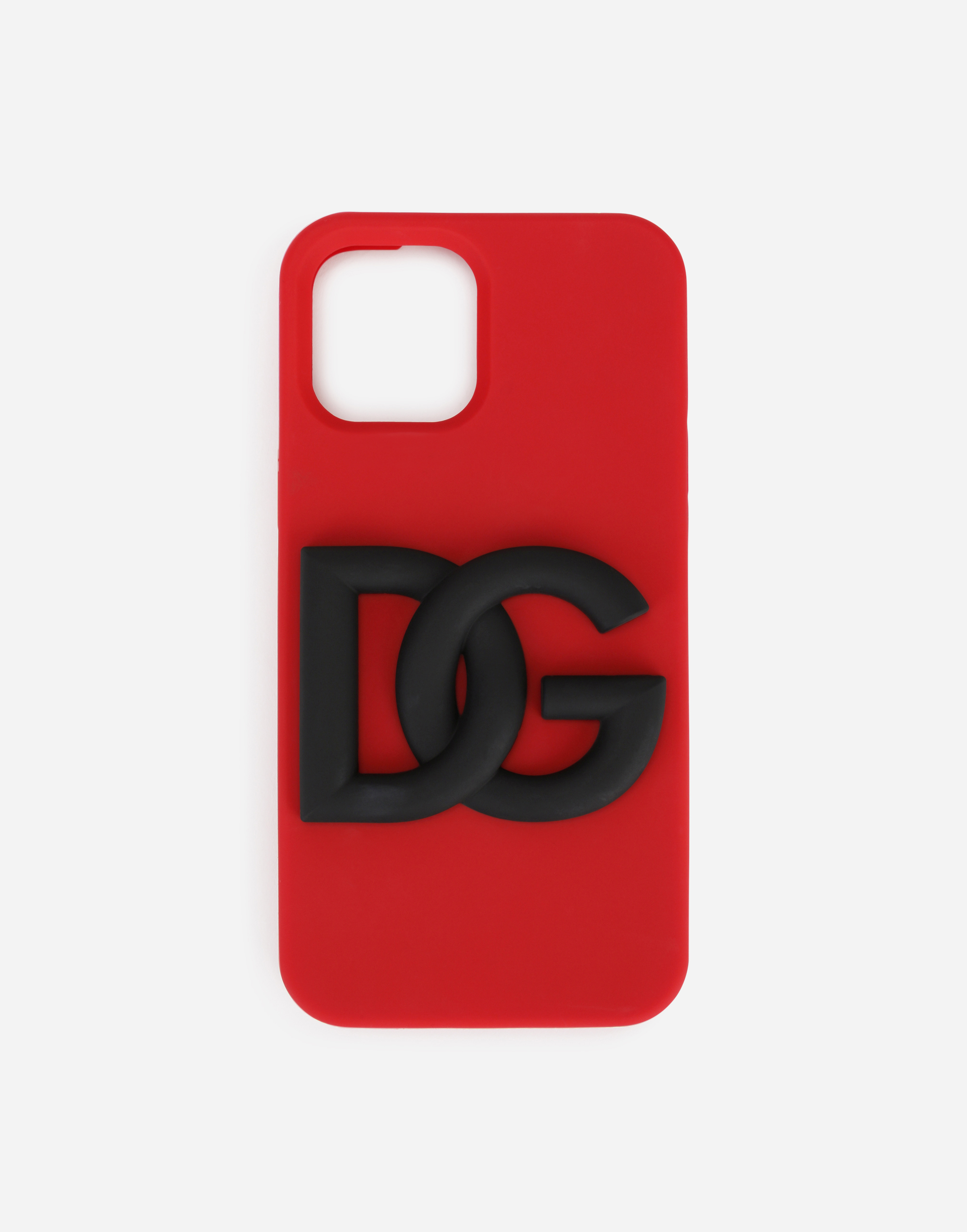 Rubber iPhone 12 Pro Max with DG logo in Red