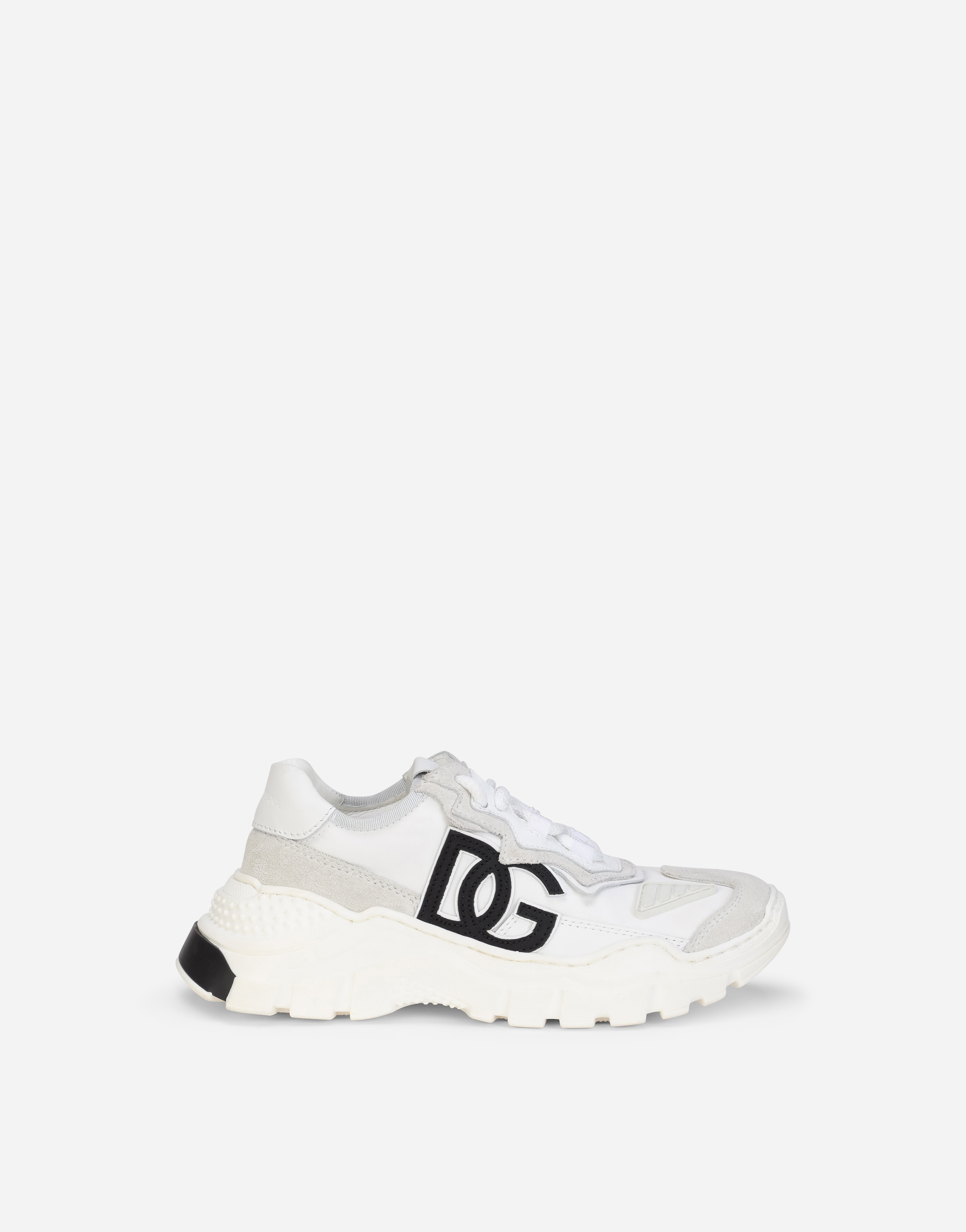 Nylon and leather Daymaster sneakers with DG logo in White
