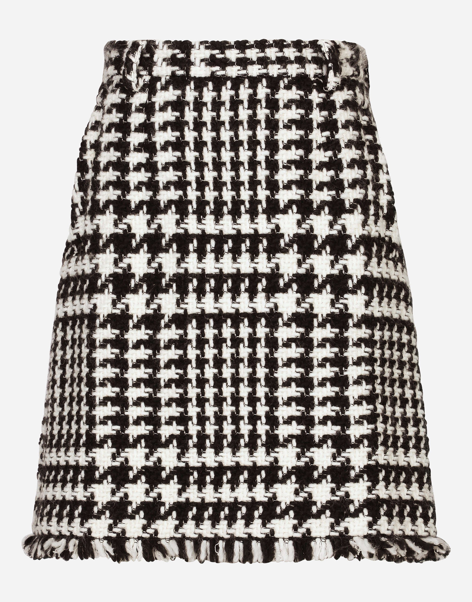Flared houndstooth skirt in Multicolor