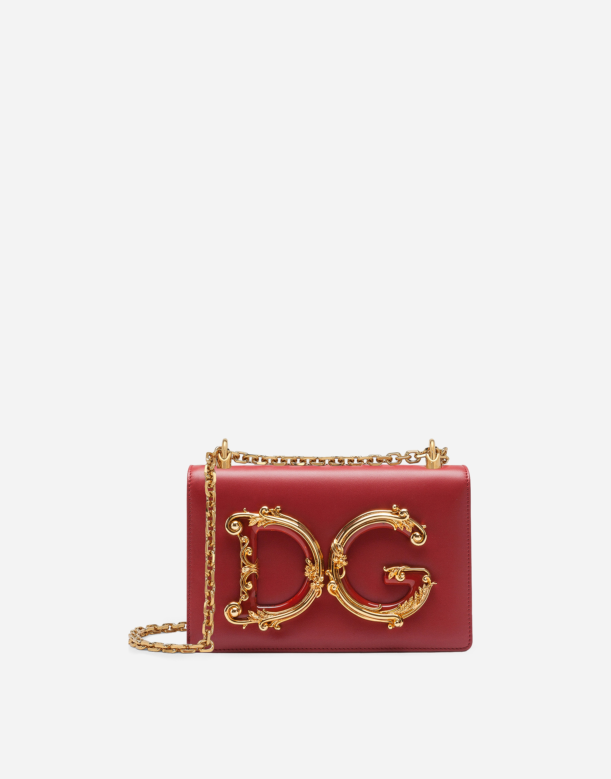 Nappa leather DG Girls bag in Red