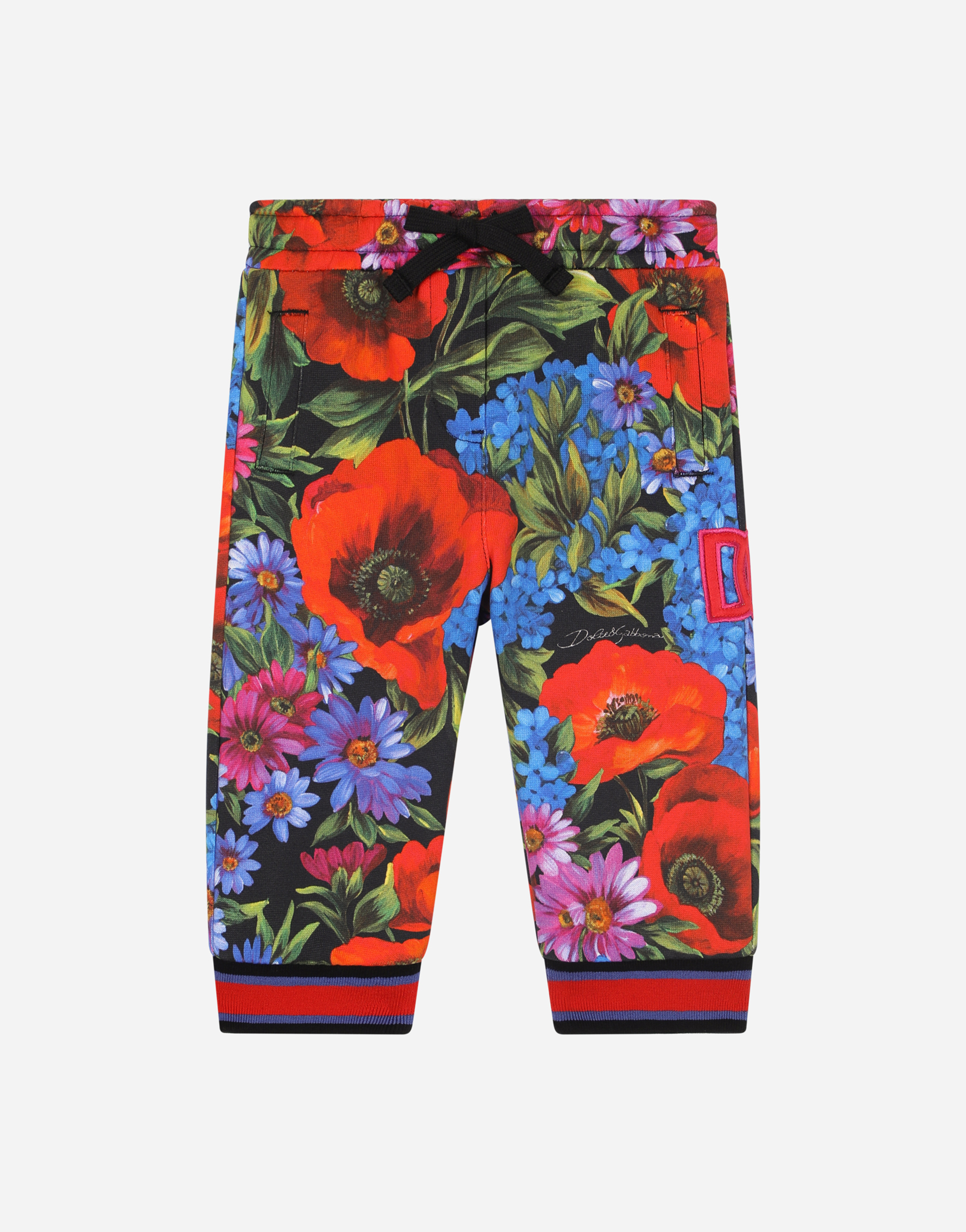 Meadow-print jersey jogging pants in Multicolor