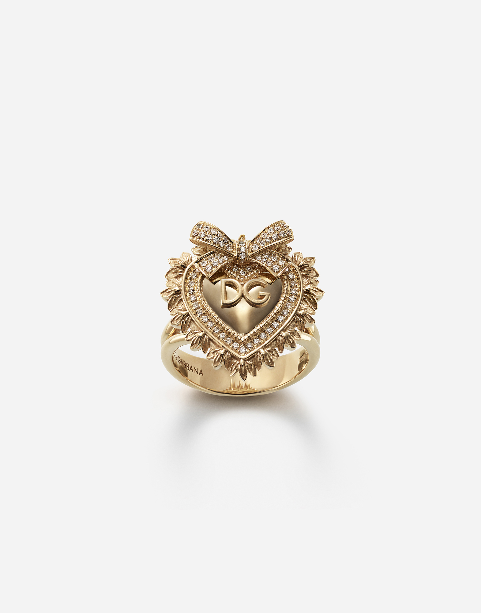 Devotion ring in yellow gold with diamonds in Yellow Gold