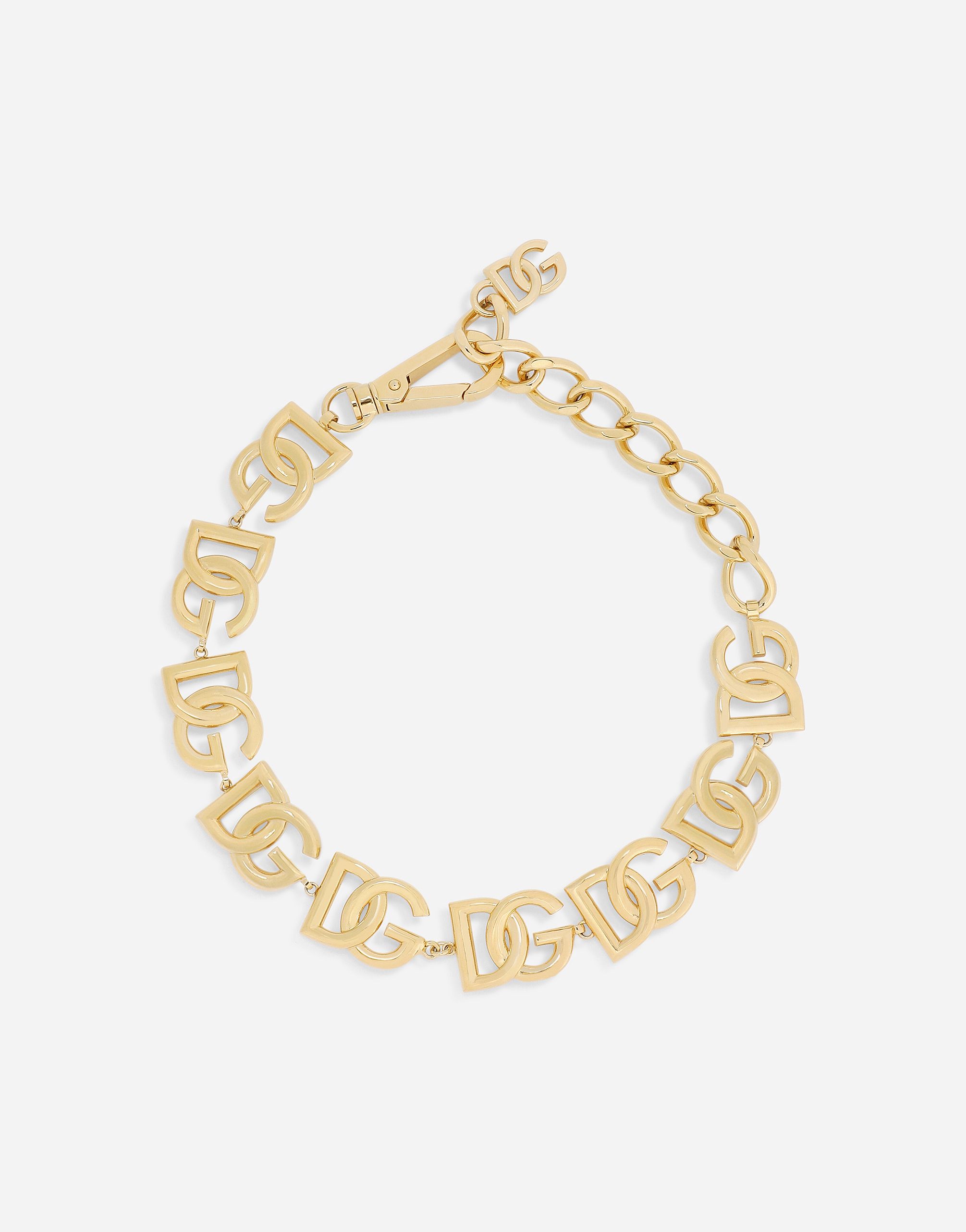 Choker with multiple DG logos in Gold