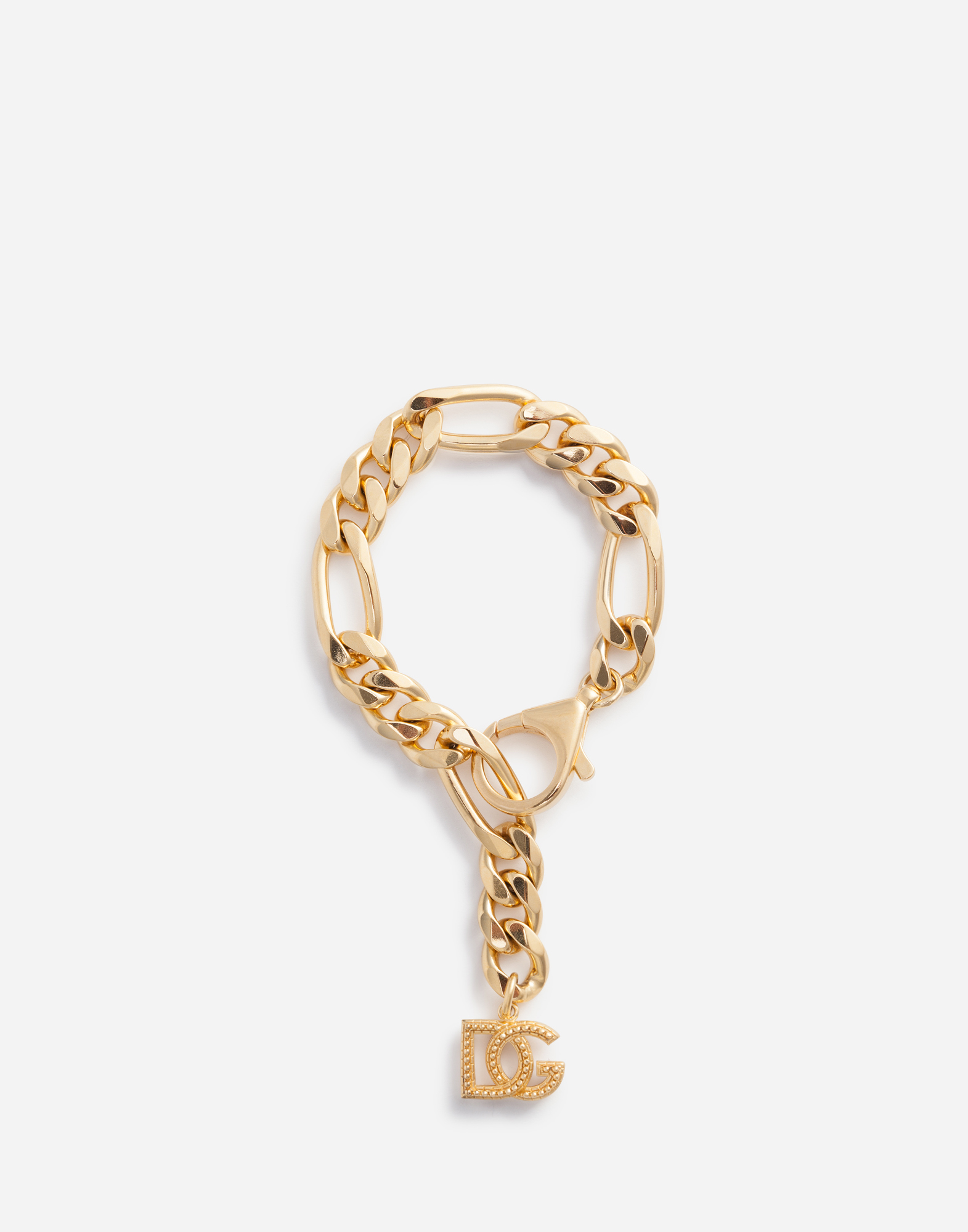 Chain bracelet with DG logo charms in Gold