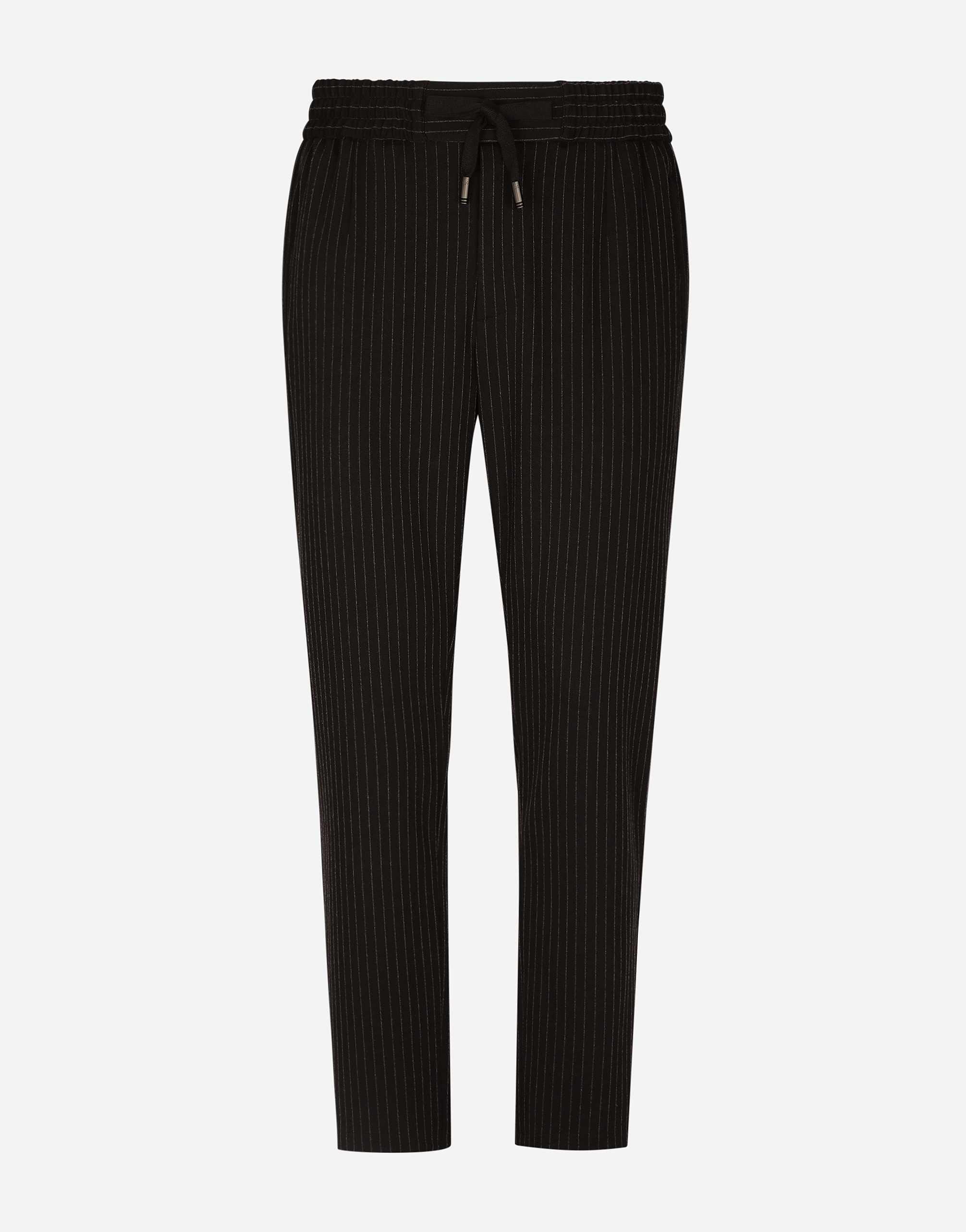 Pinstripe jersey jogging pants with DG patch in Multicolor
