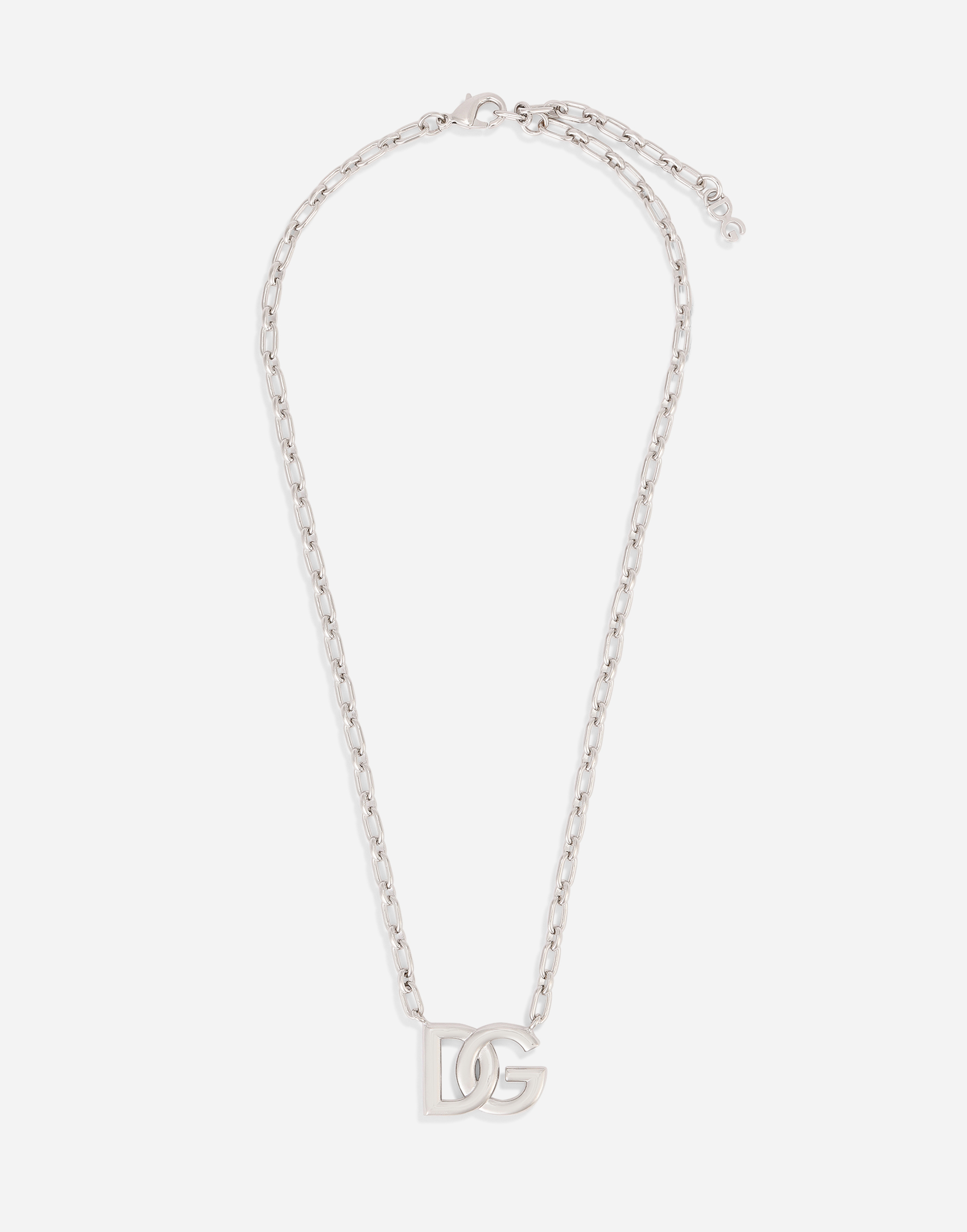 Chain choker with DG logo in Silver