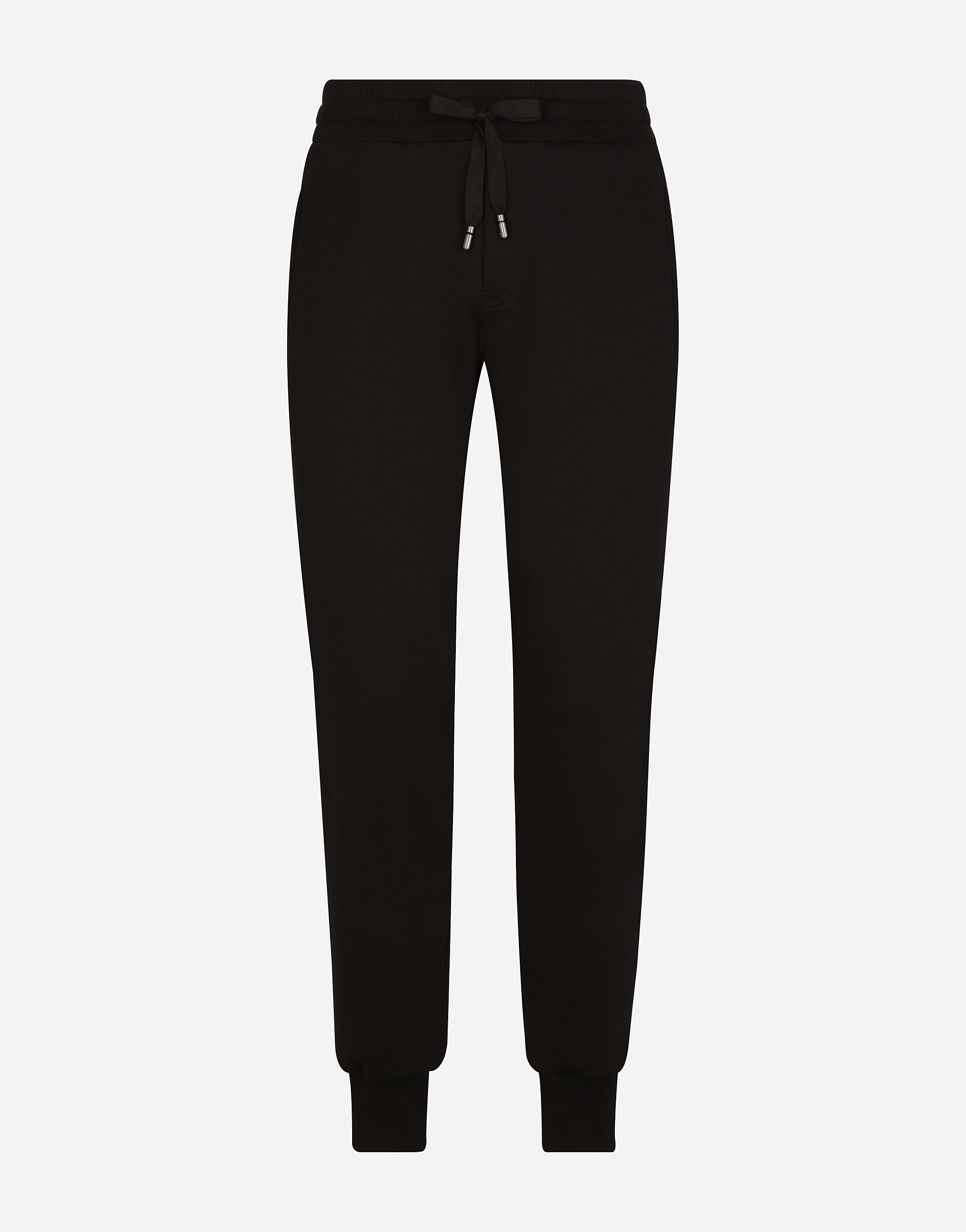 Jersey jogging pants with DG embroidery in Black