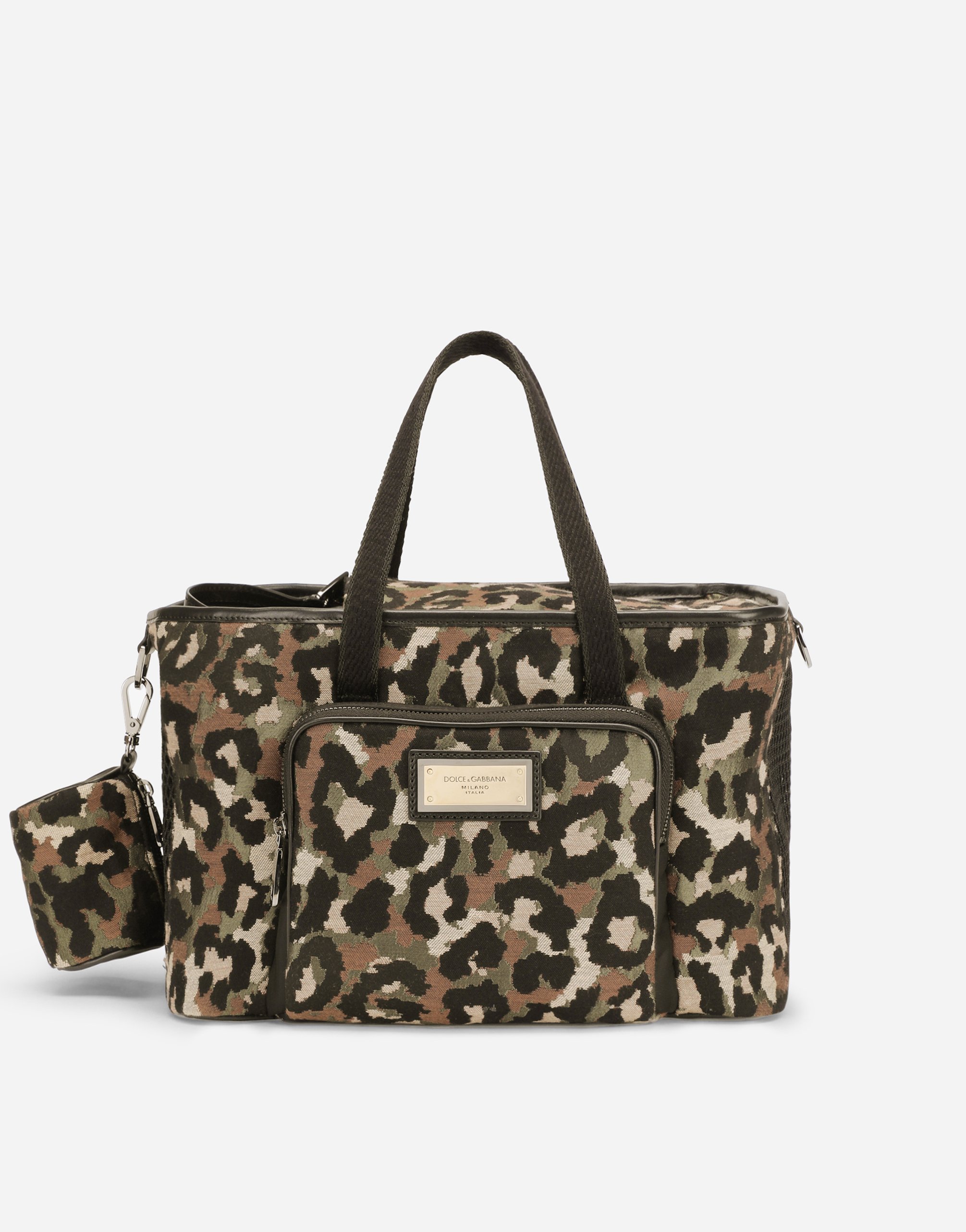 Camouflage jacquard handbag in Multicolor