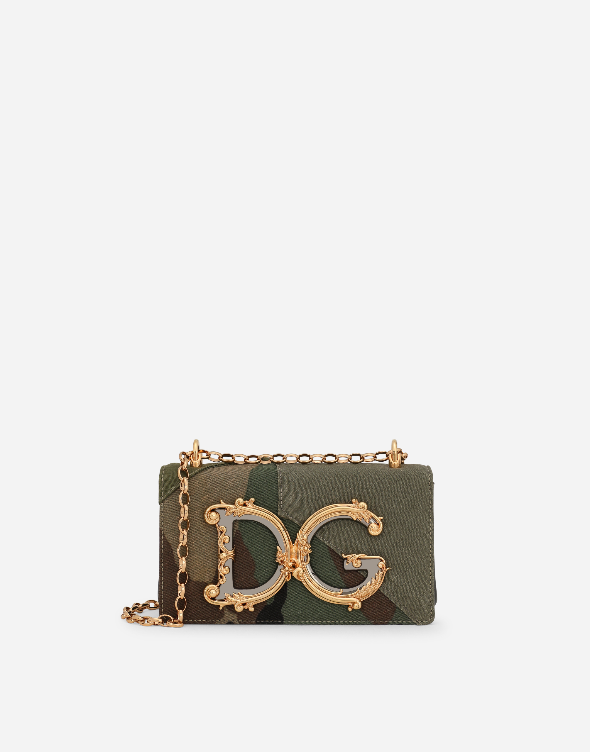 DG Girls phone bag in camouflage patchwork in Multicolor