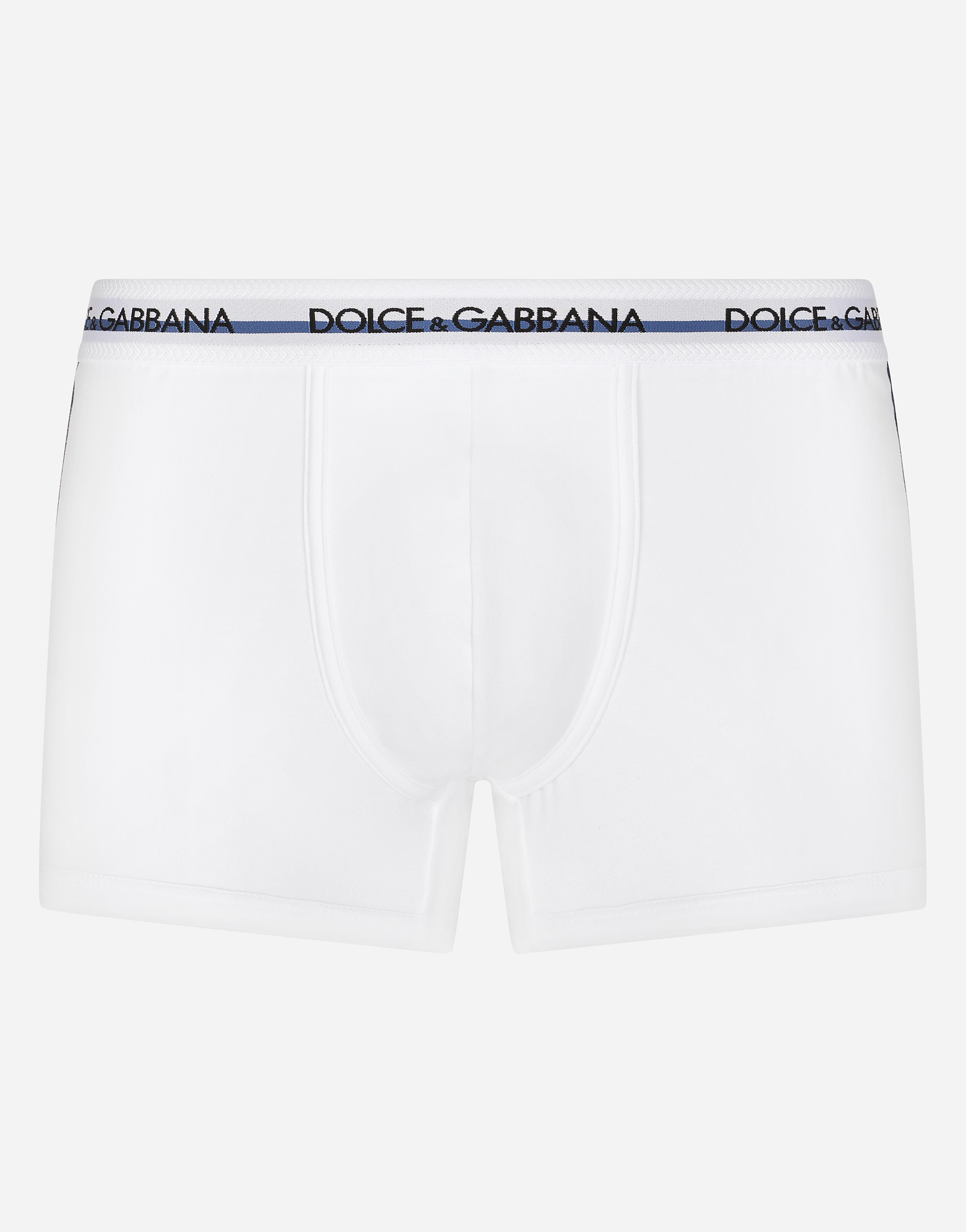 Two-way stretch jersey boxers with DG logo in White