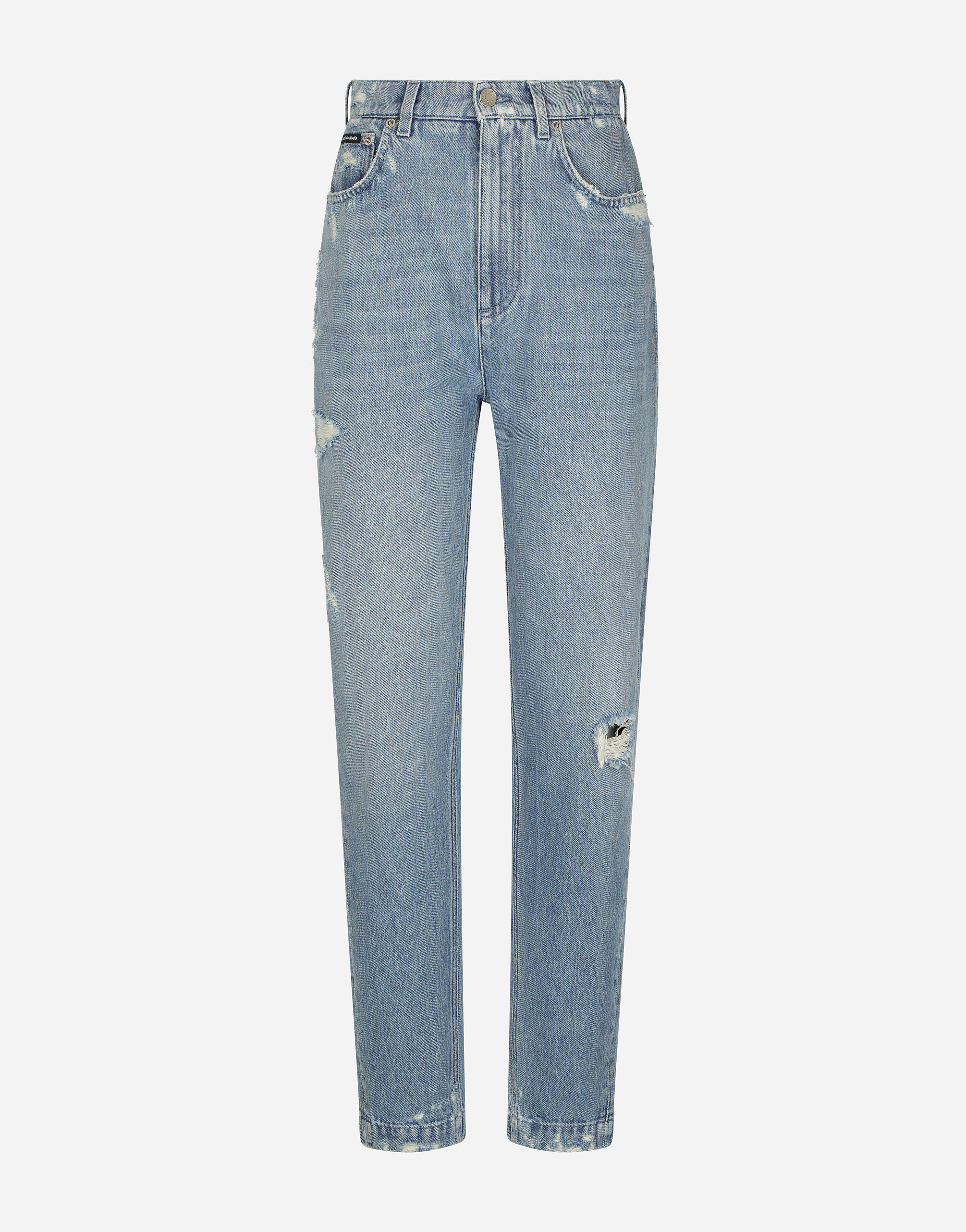 Jeans with mini-ripped details in Multicolor