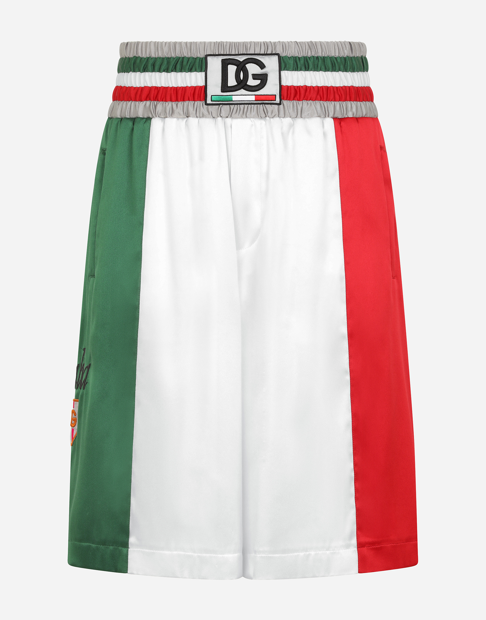 Satin shorts with DG patch in Multicolor