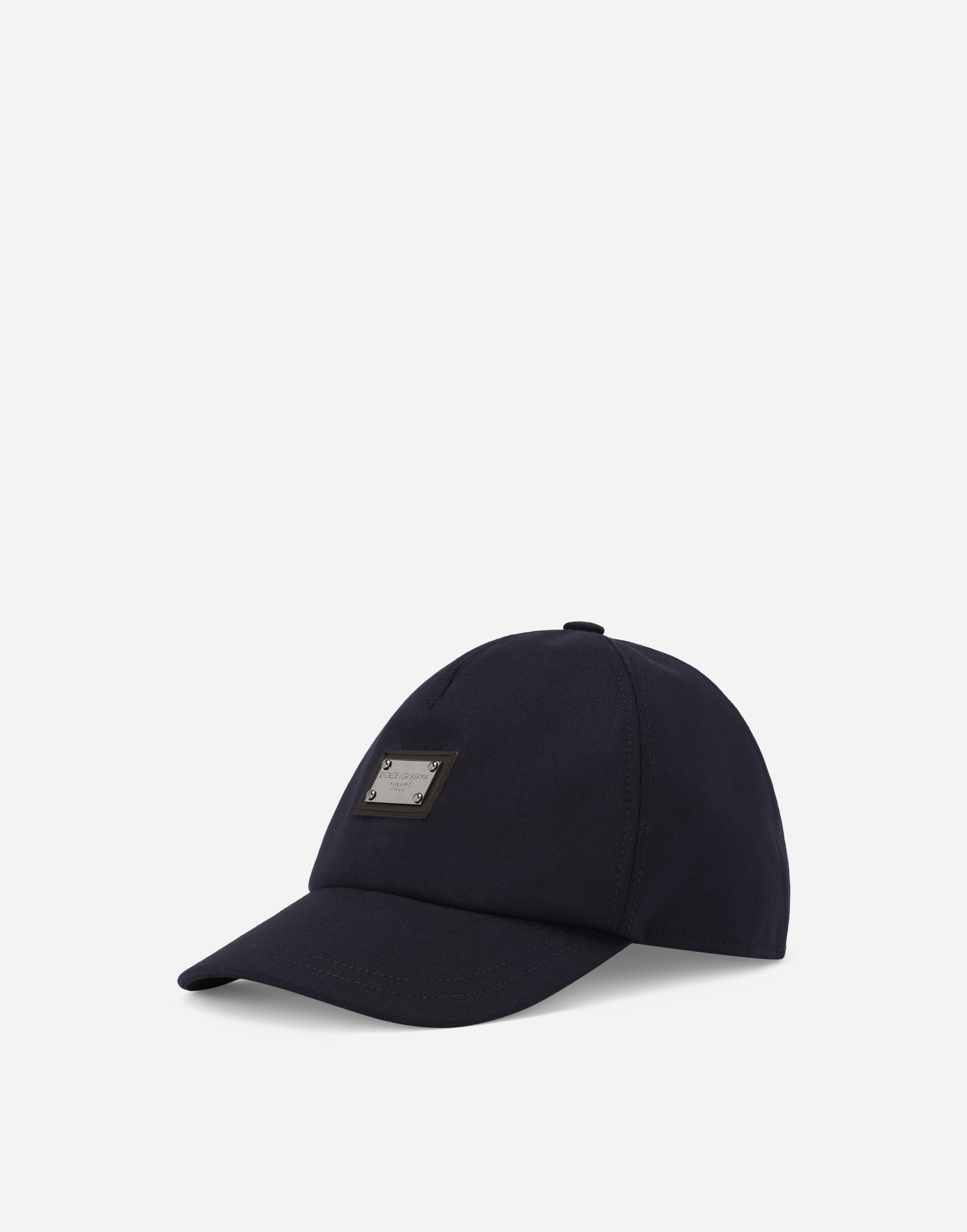 Baseball cap with logo tag in Blue