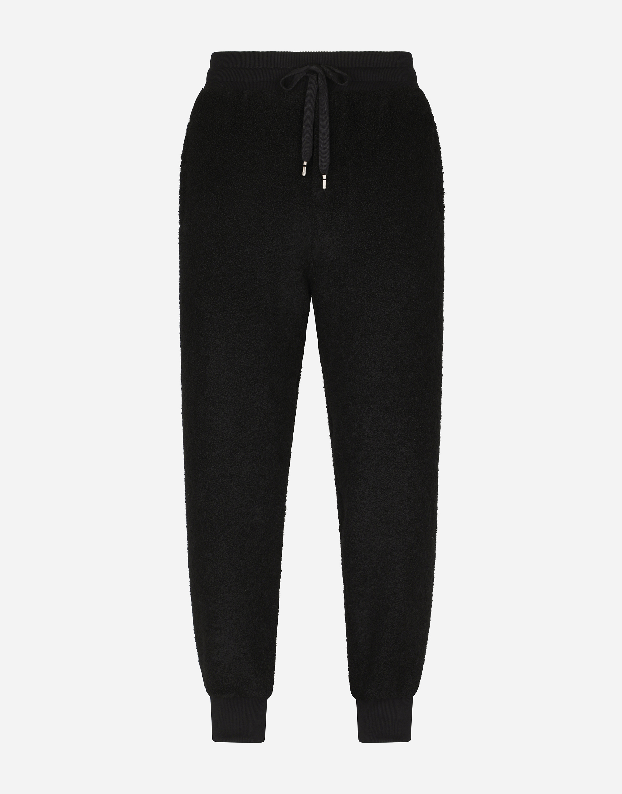 Bouclé jogging pants in Black