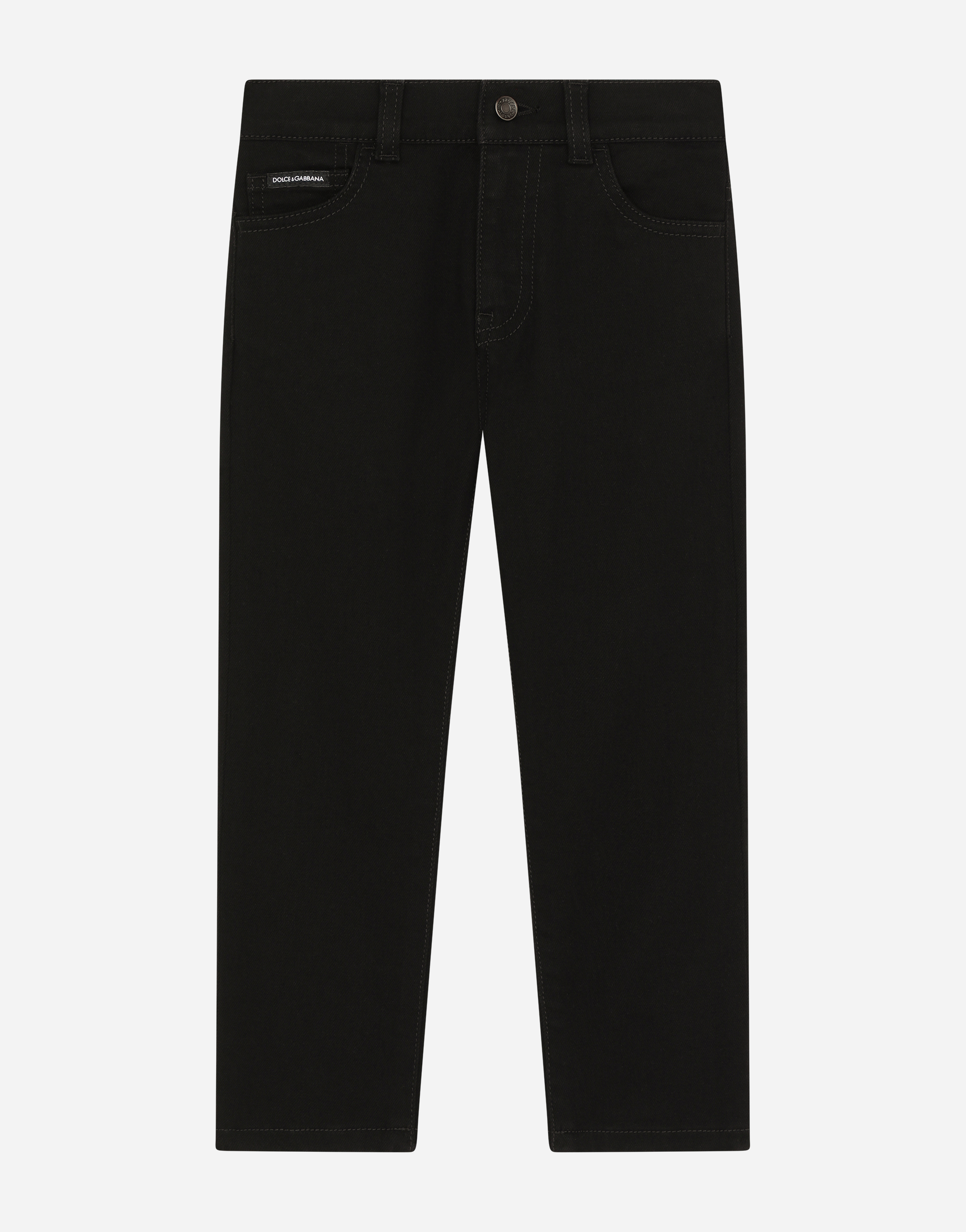 Black slim-fit stretch jeans in Black