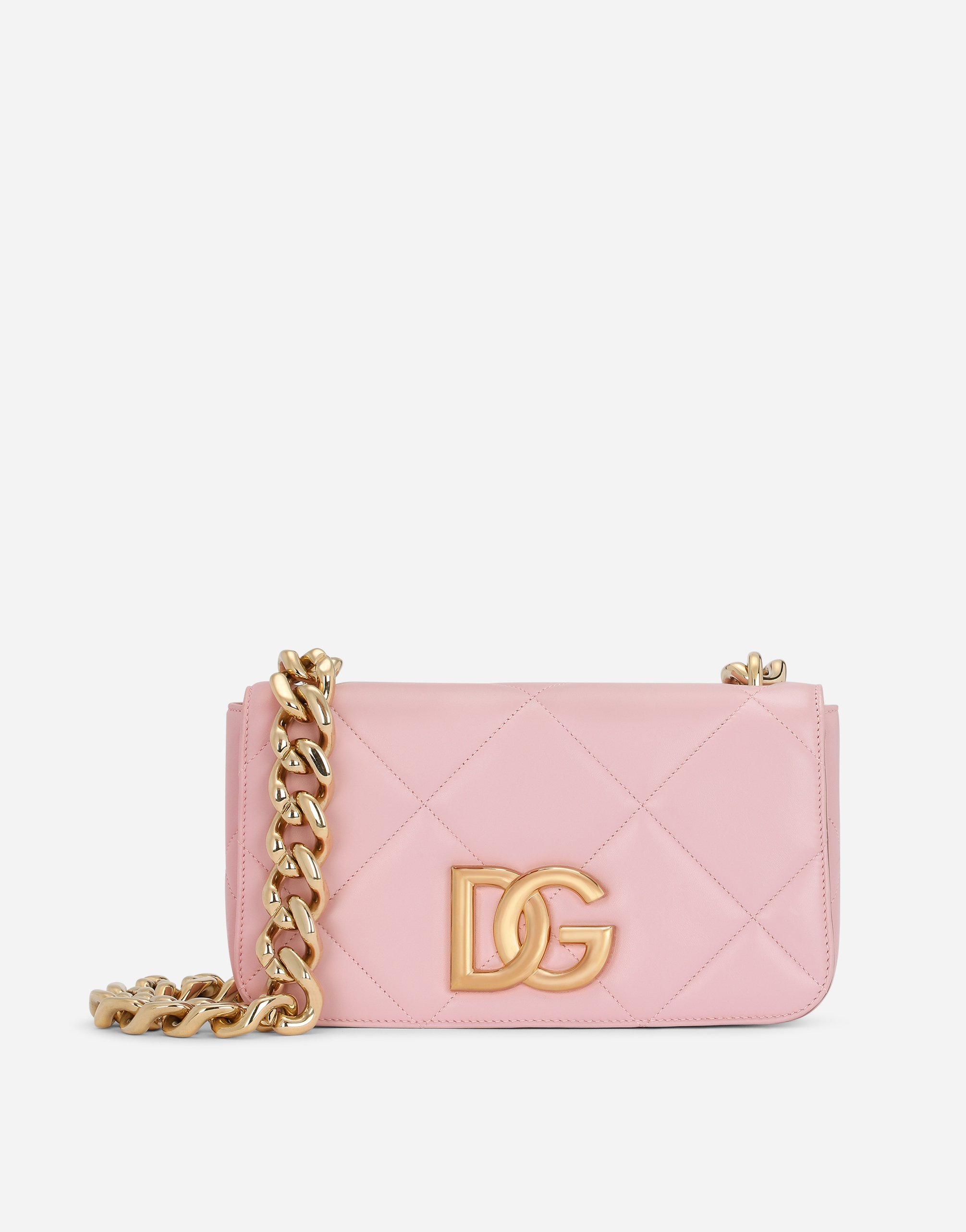 Quilted nappa leather 3.5 shoulder bag in Pink