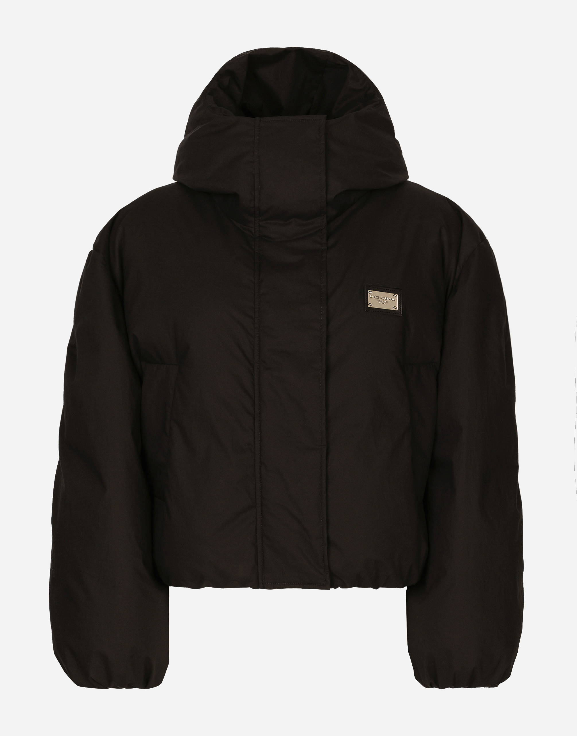 Short nylon jacket in Black