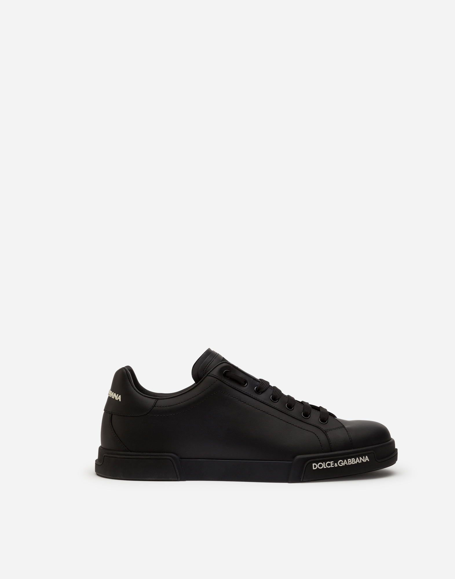Calfskin nappa Portofino sneakers in Black