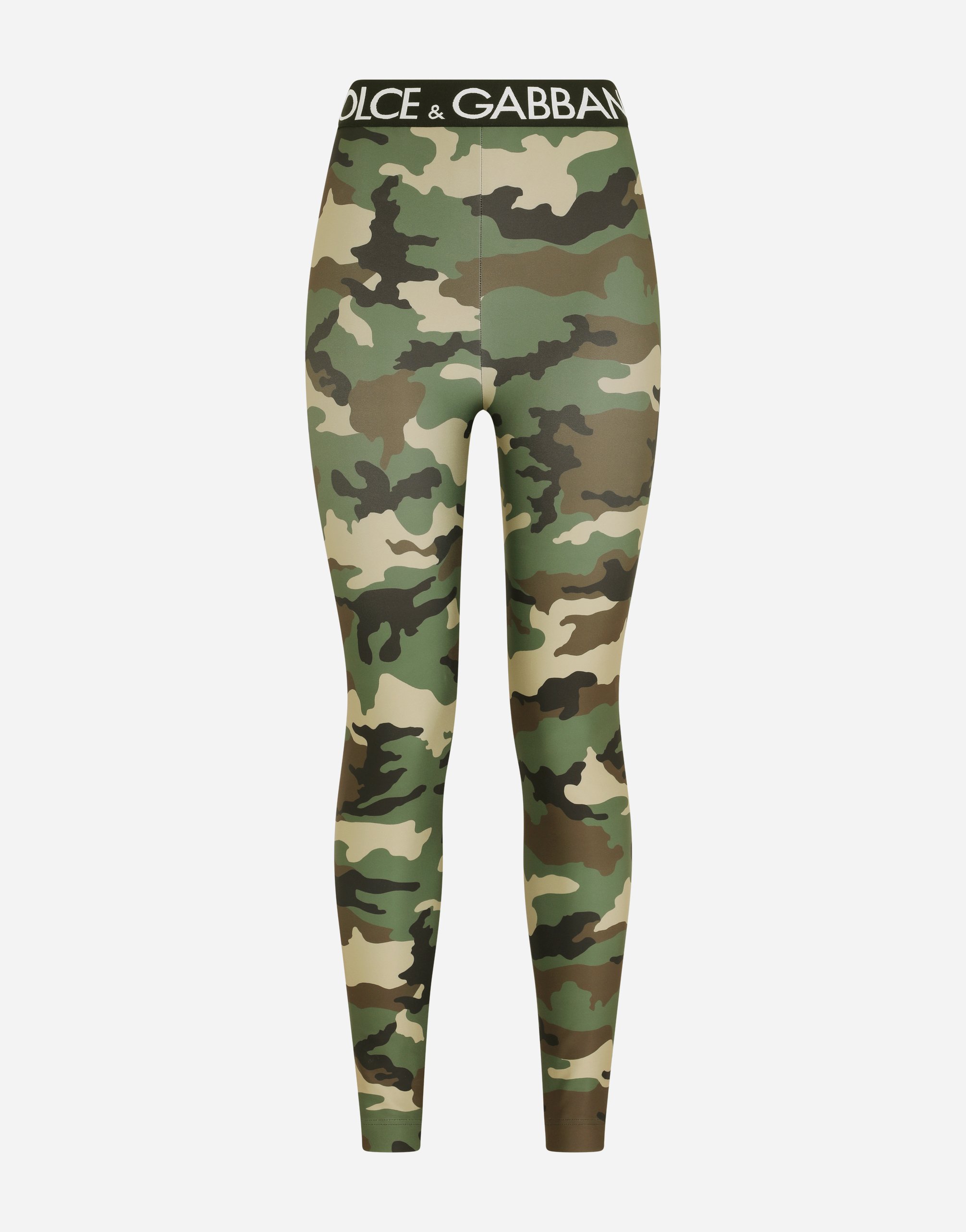 Camouflage-print jersey leggings in Multicolor