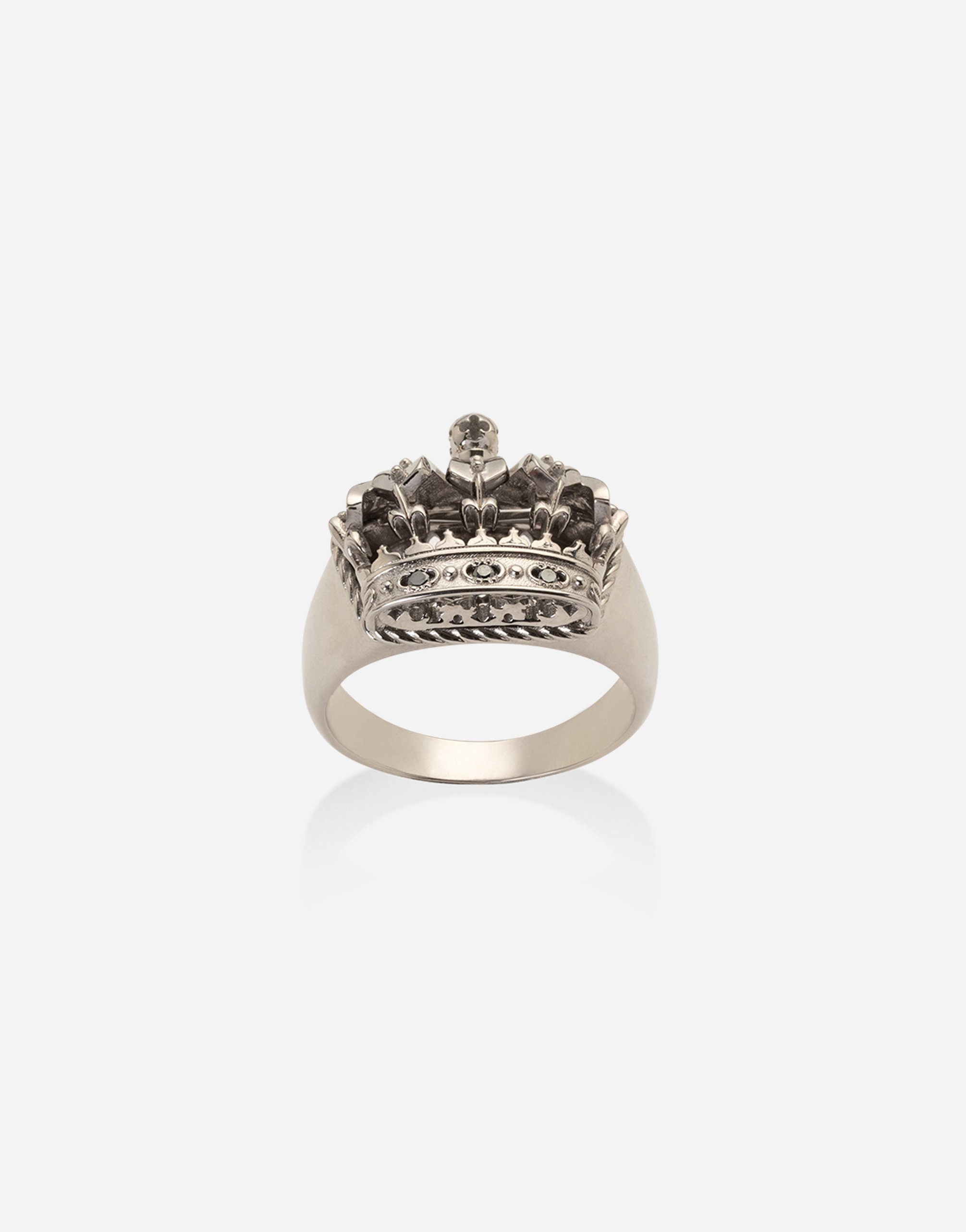 Crown white gold crown ring in White