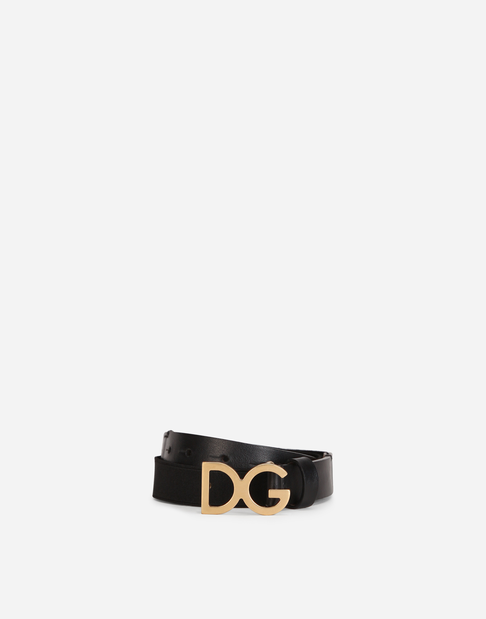 Stretch tape belt with DG buckle in Black