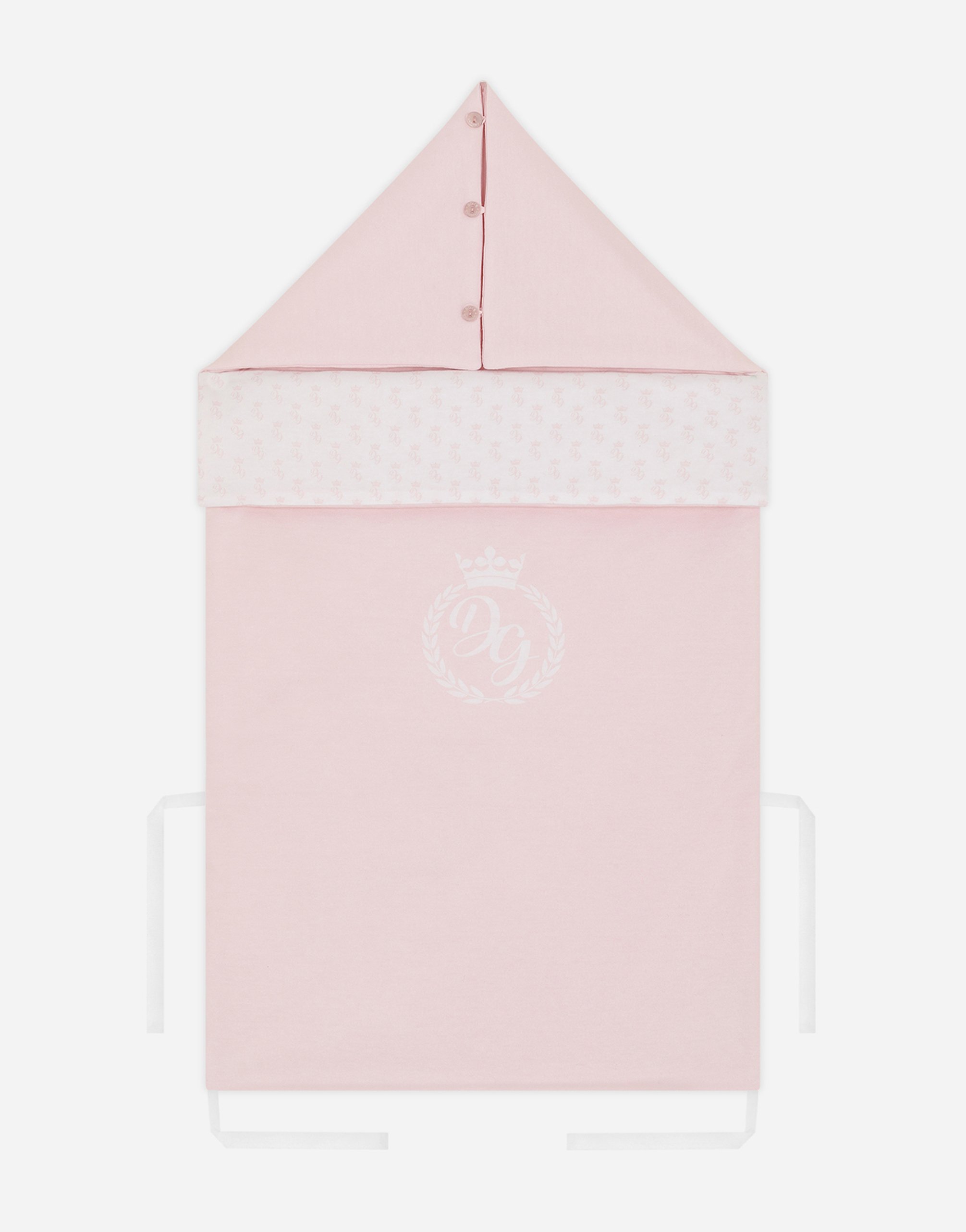 Jersey sleep sack with logo print in Pink