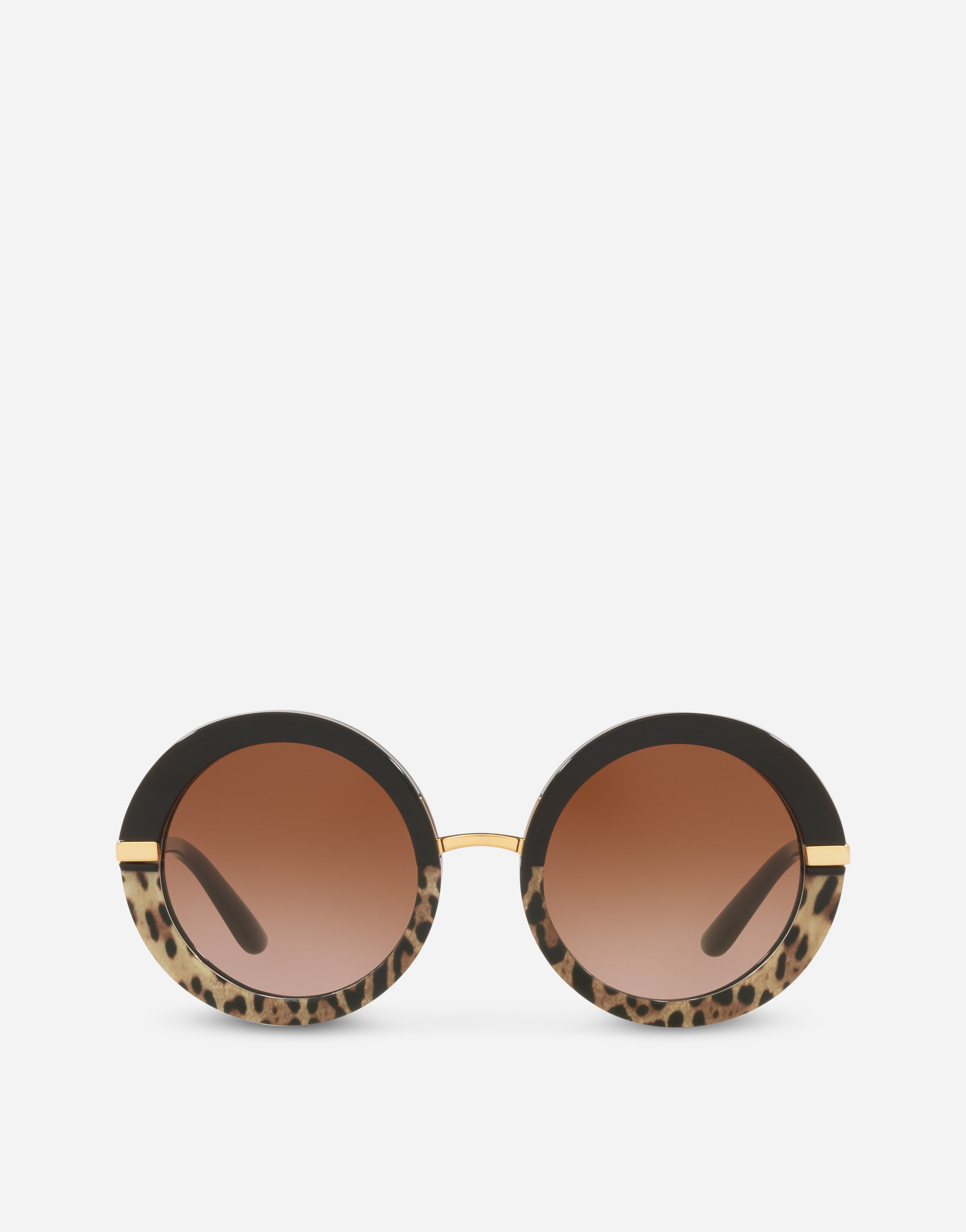Half print sunglasses in Leo print