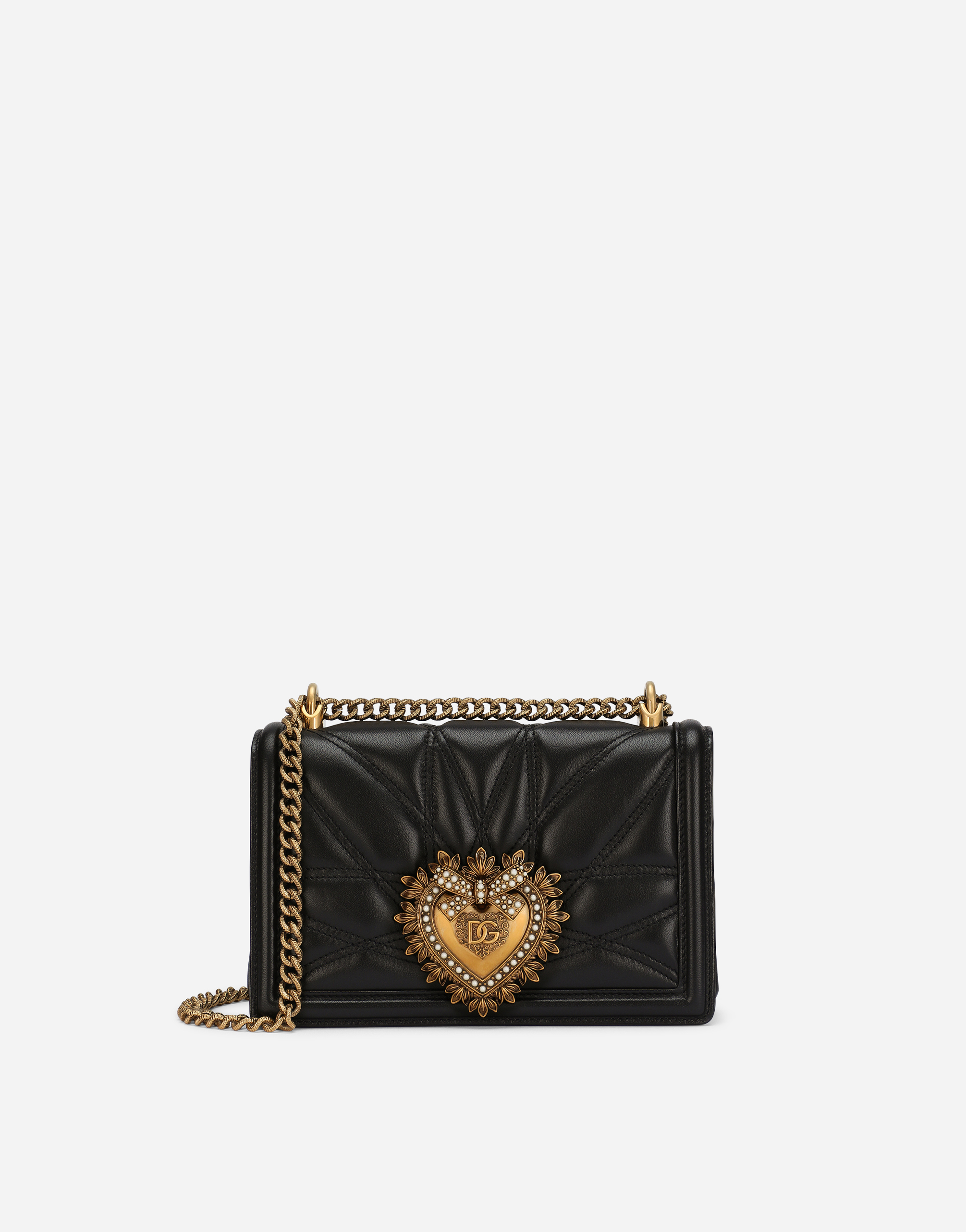 Medium Devotion bag in quilted nappa leather in Black