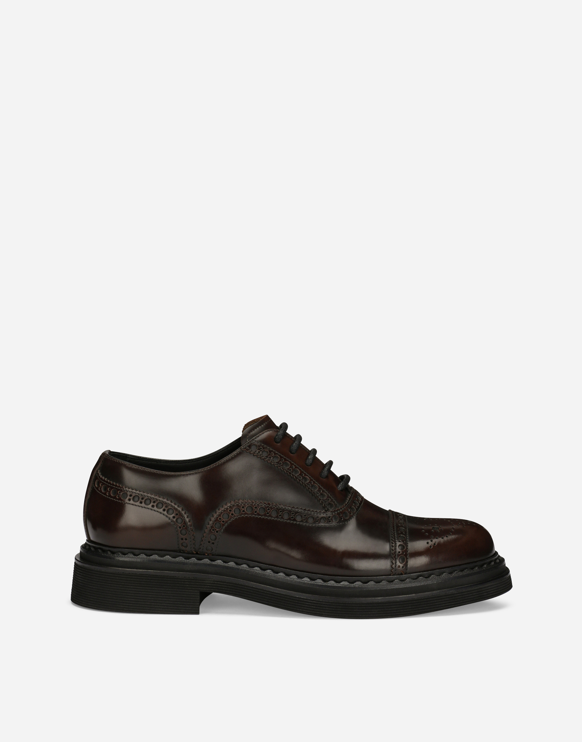 Brushed calfskin Oxfords in Brown