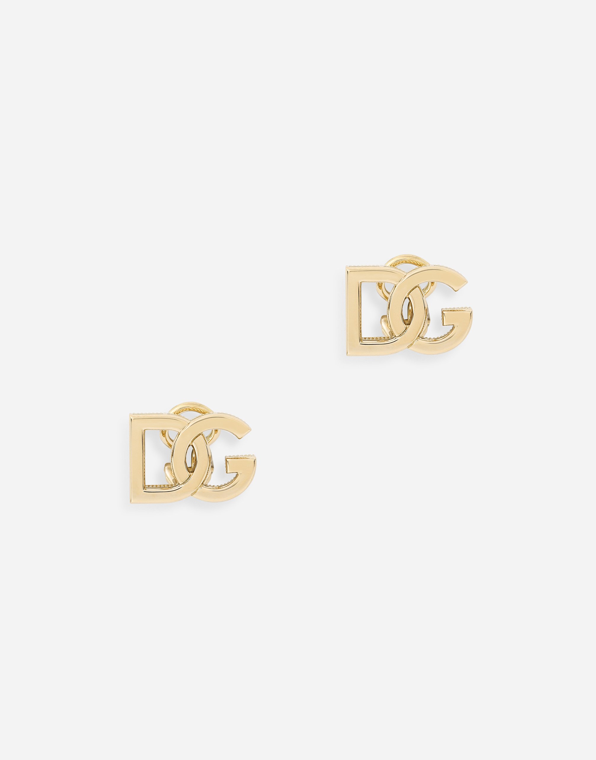 Dolce & Gabbana Logo clip-on earrings in yellow 18kt gold