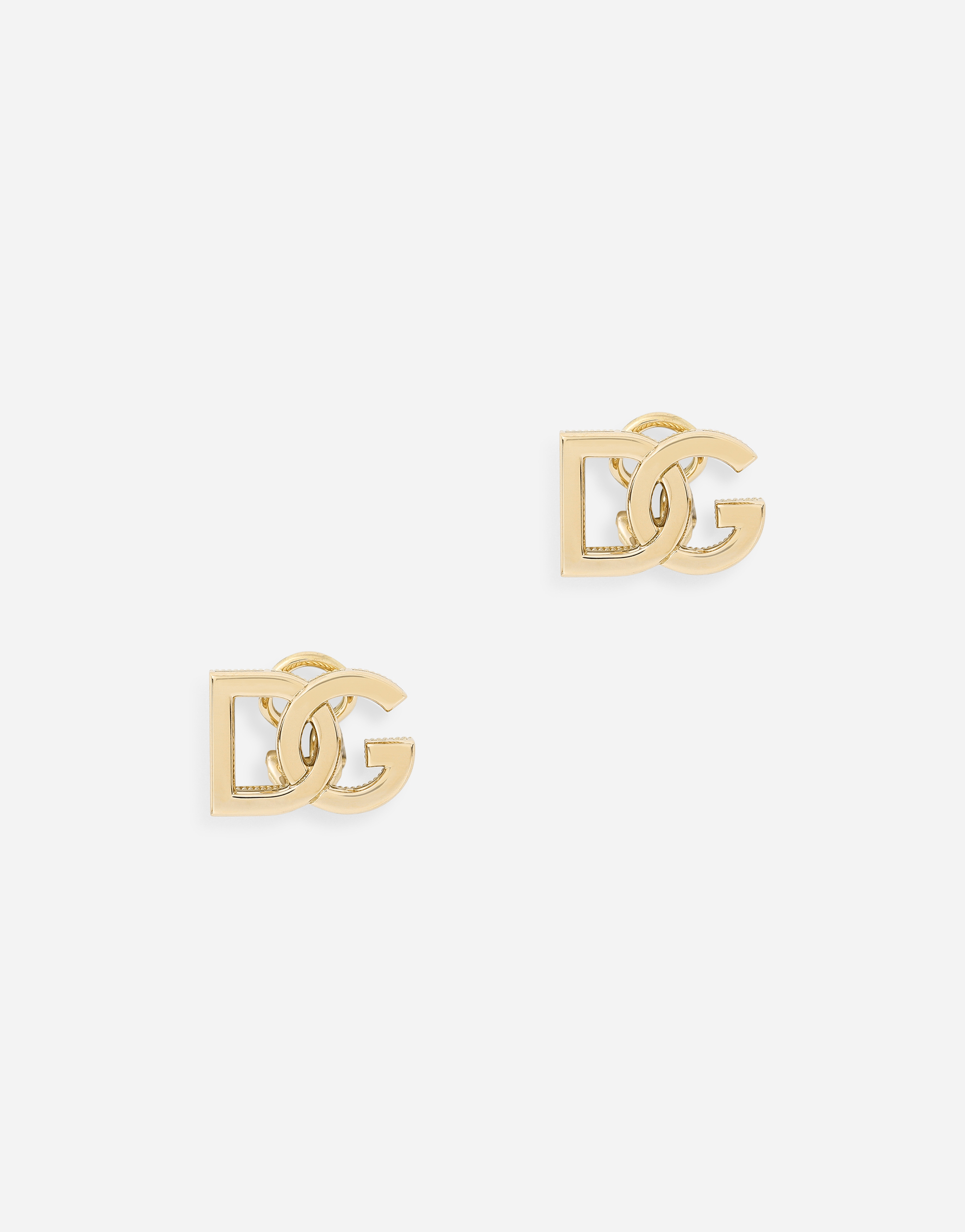 Logo clip-on earrings in yellow 18kt gold in Yellow gold