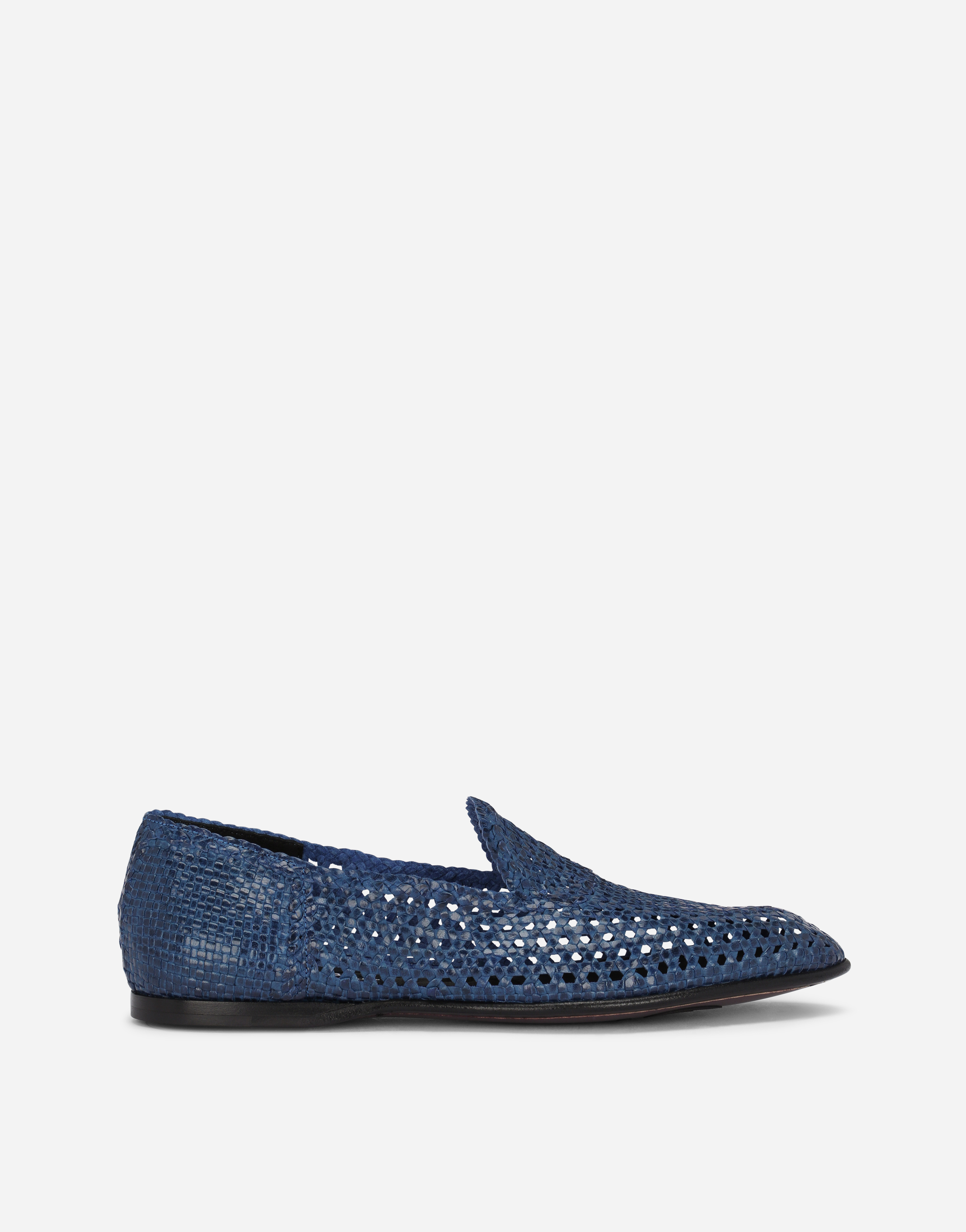 Hand-woven slippers in Blue
