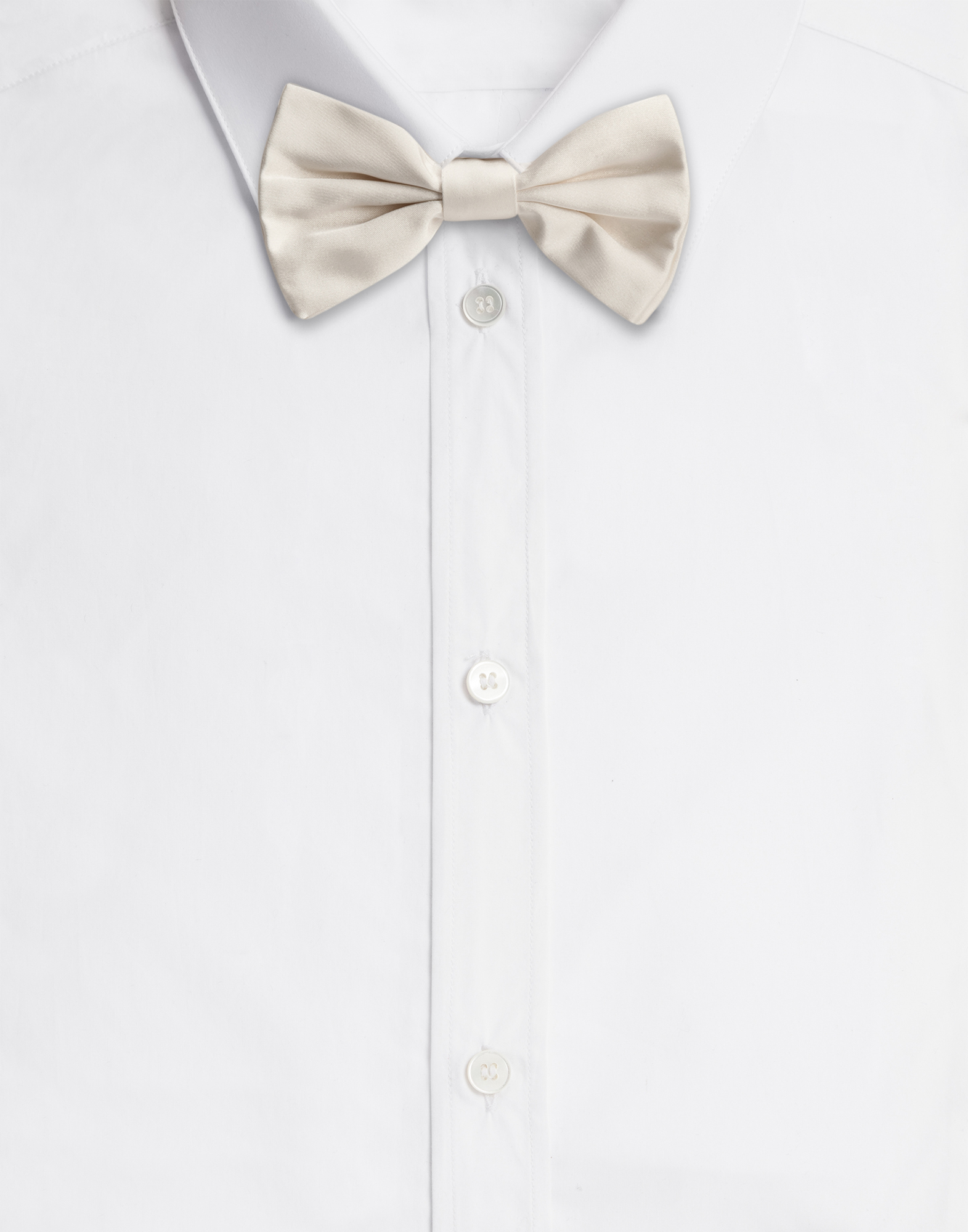 Silk bow tie in White