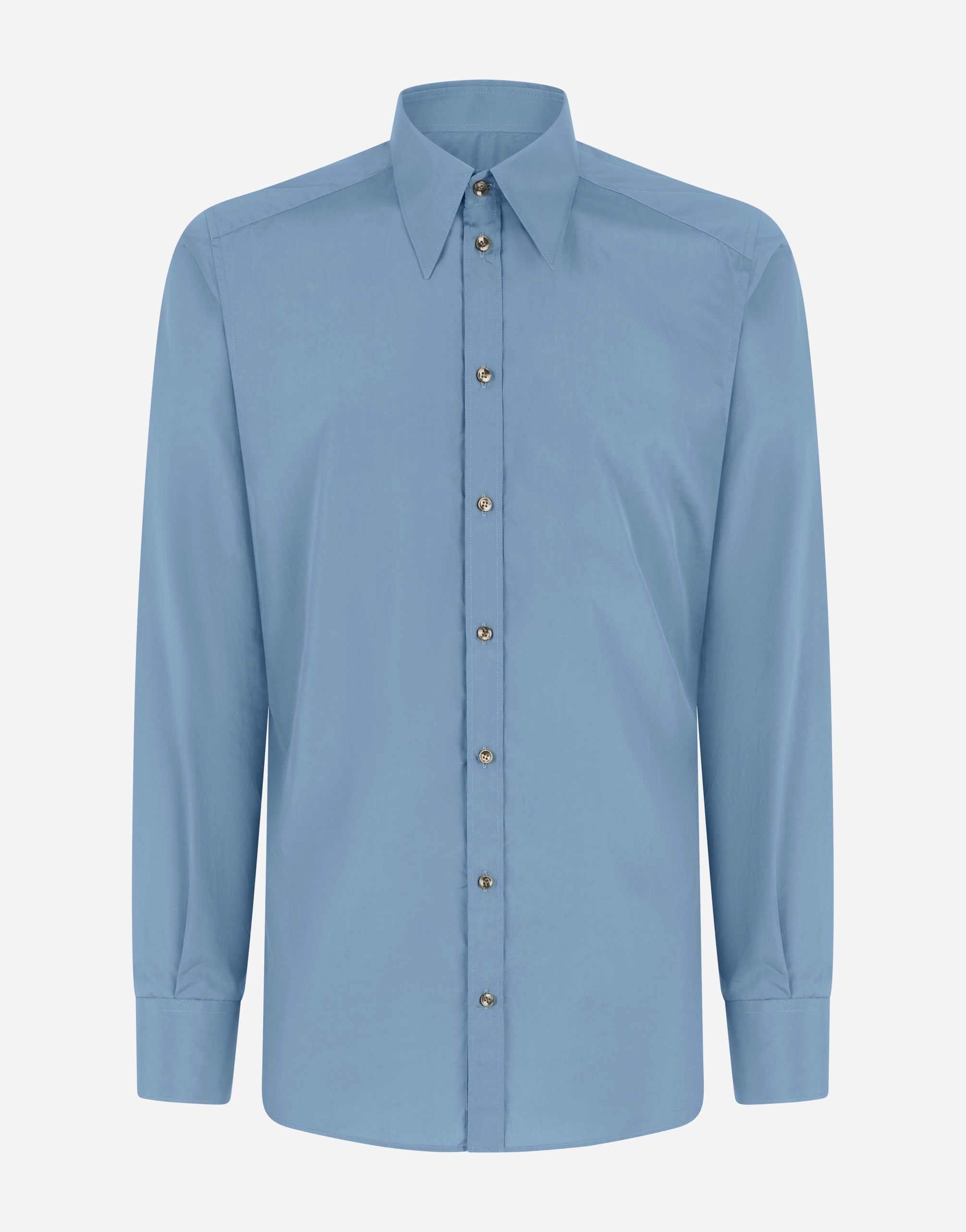 Cotton Martini-fit shirt in Blue