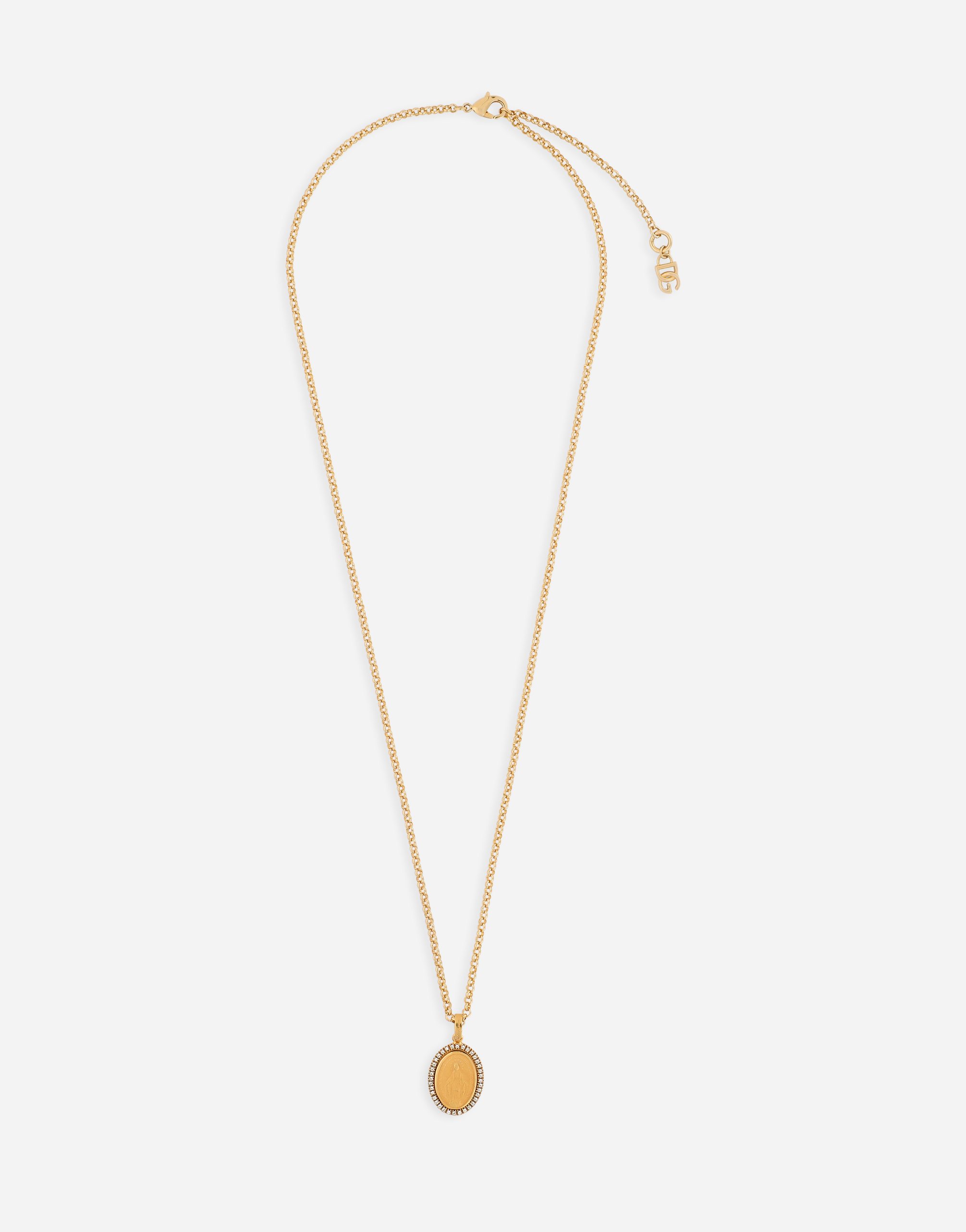 Necklace with sacred image in Gold