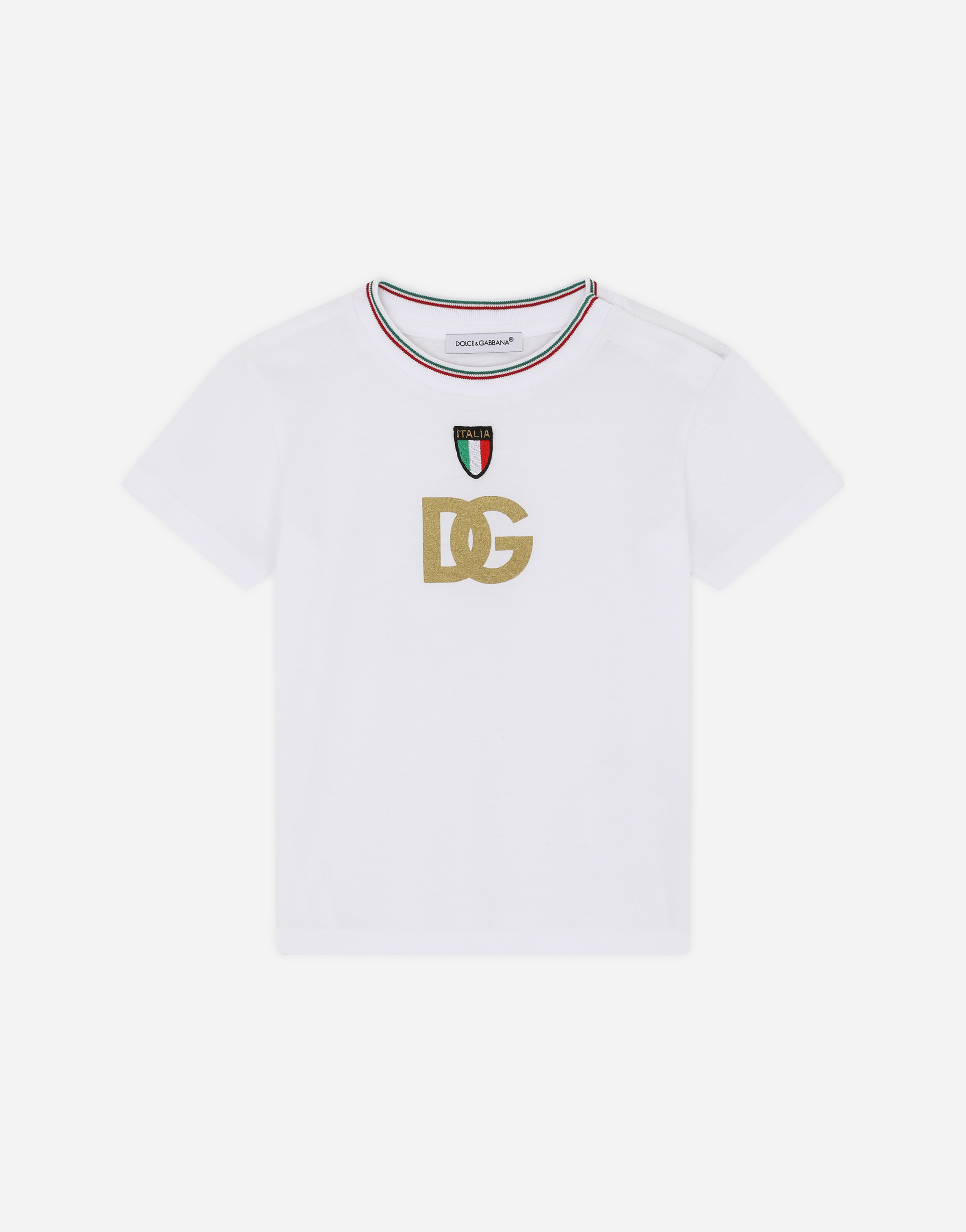 Jersey T-shirt with DG logo print in White