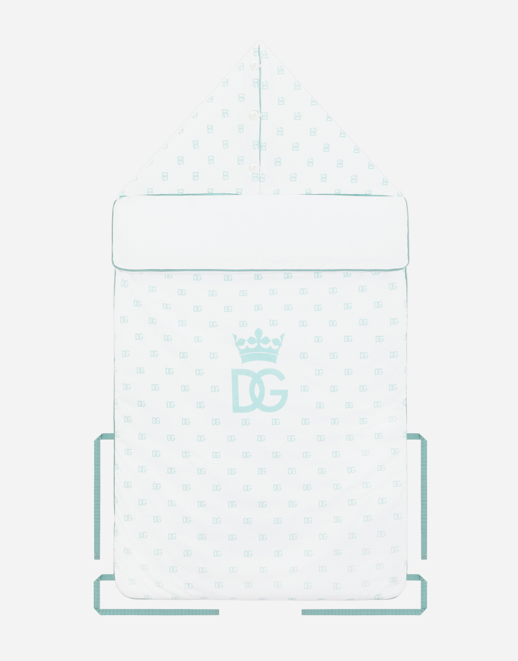 Jersey sleep sack with DG crown print in Multicolor