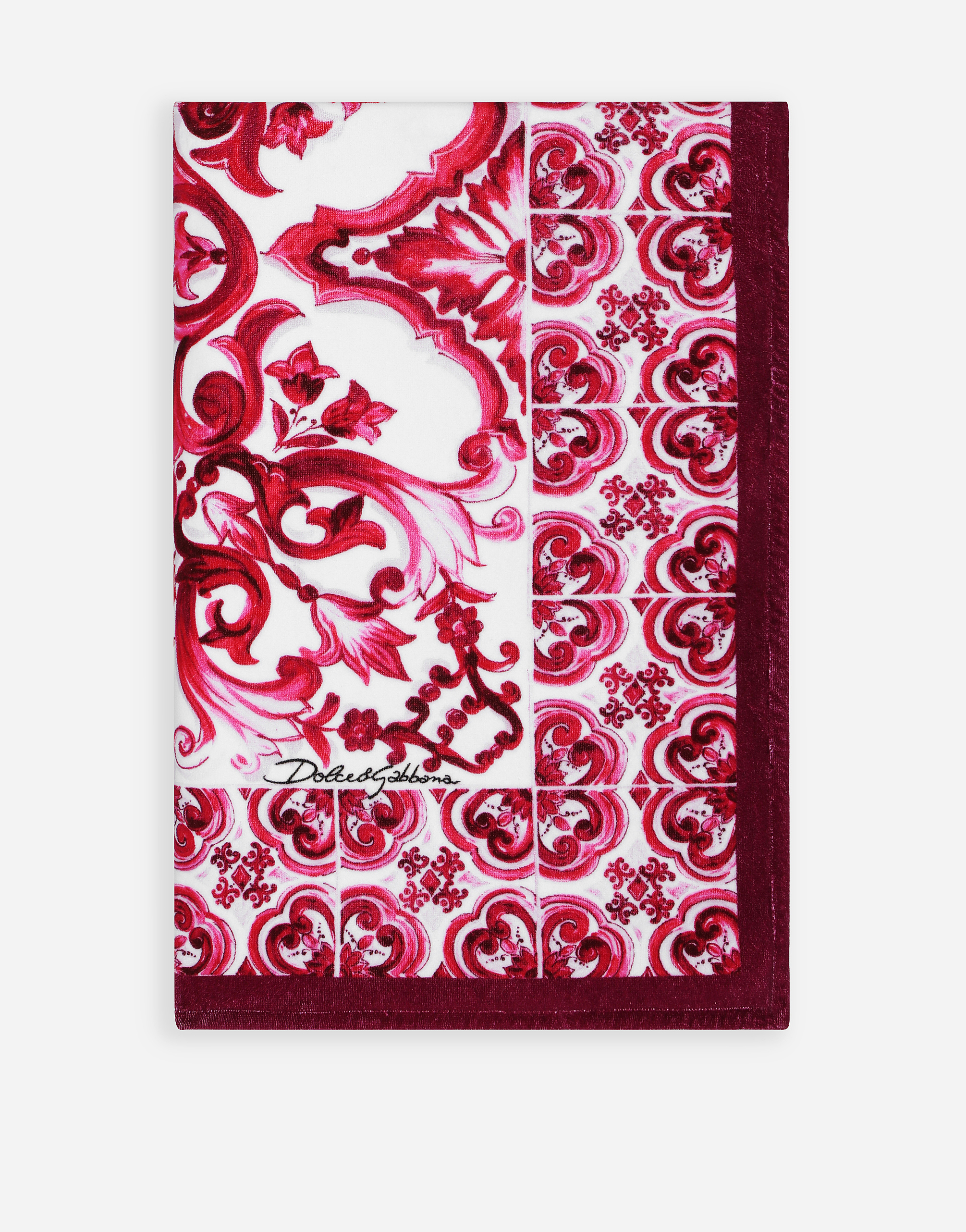 Majolica print terrycloth beach towel (114 x 185) in Multicolor