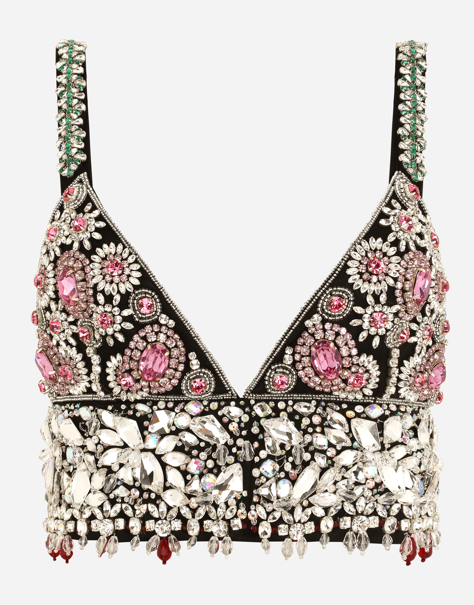 Embroidered bralet in Multicolor