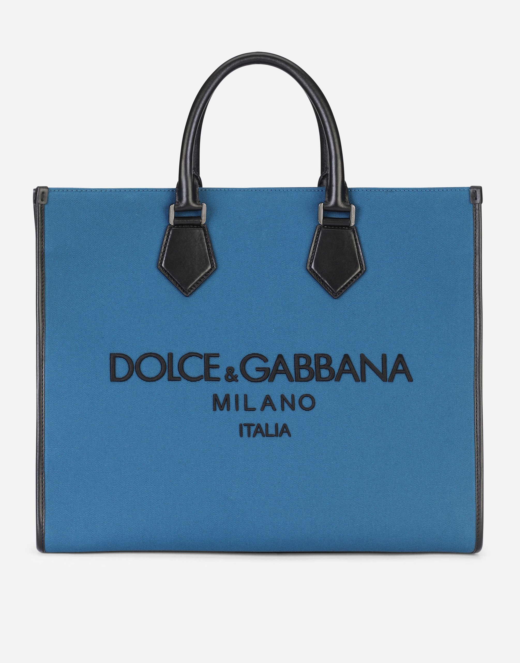 Edge shopper with embroidered logo in Blue