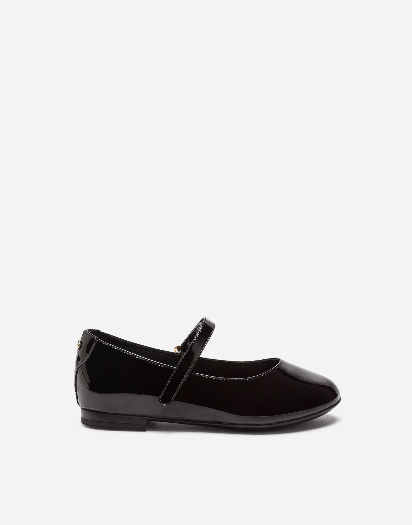Patent leather mary jane ballet flats in Black
