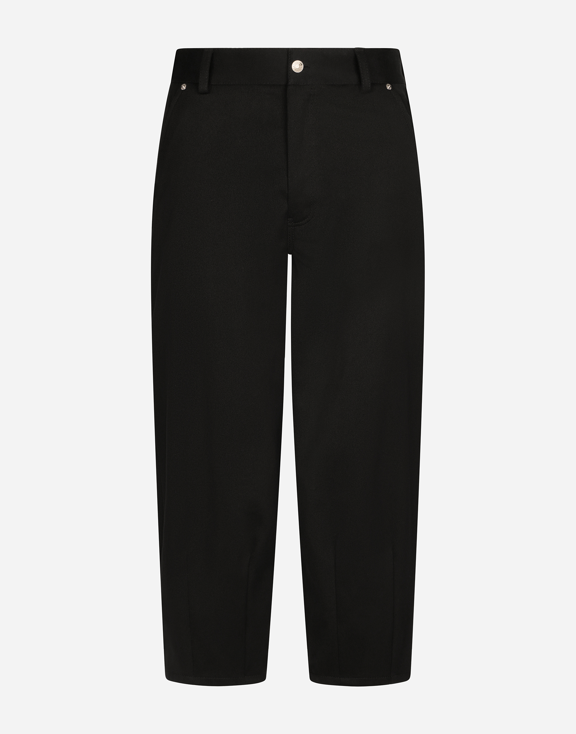 Cotton cargo pants with tag in Black