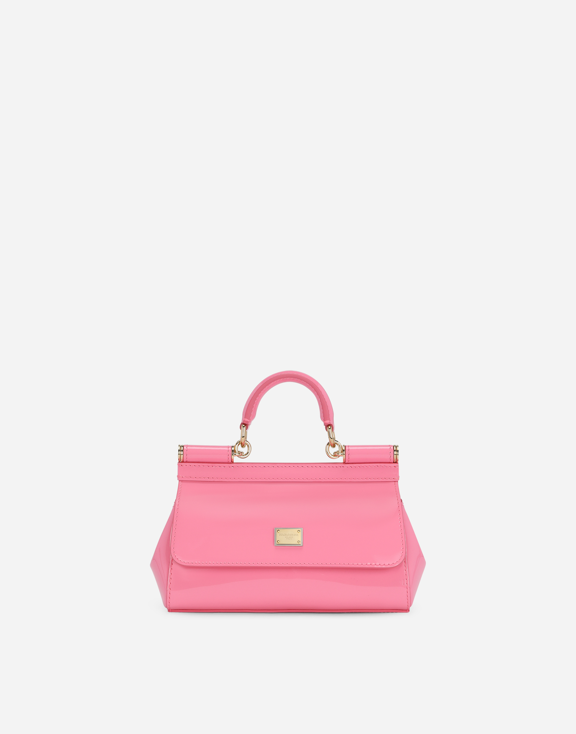 Small patent leather Sicily bag in Pink