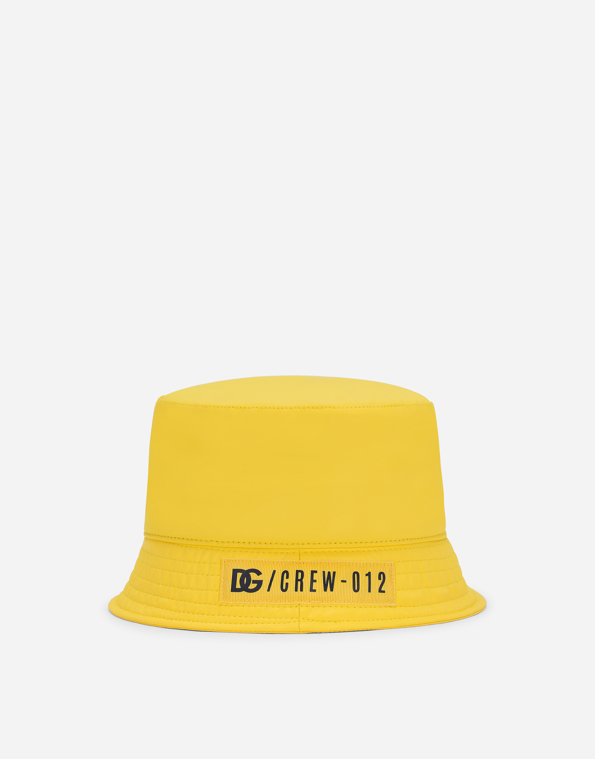 Nylon bucket hat with DG logo patch in Yellow