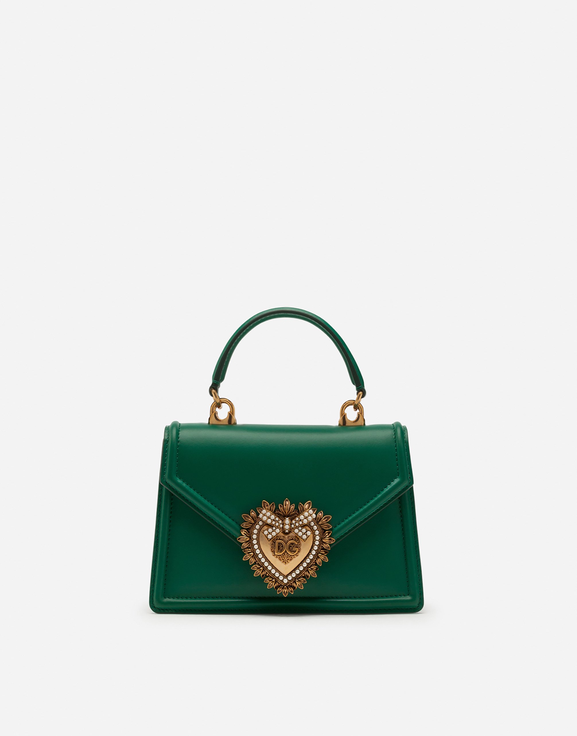 Small smooth calfskin Devotion bag in Green