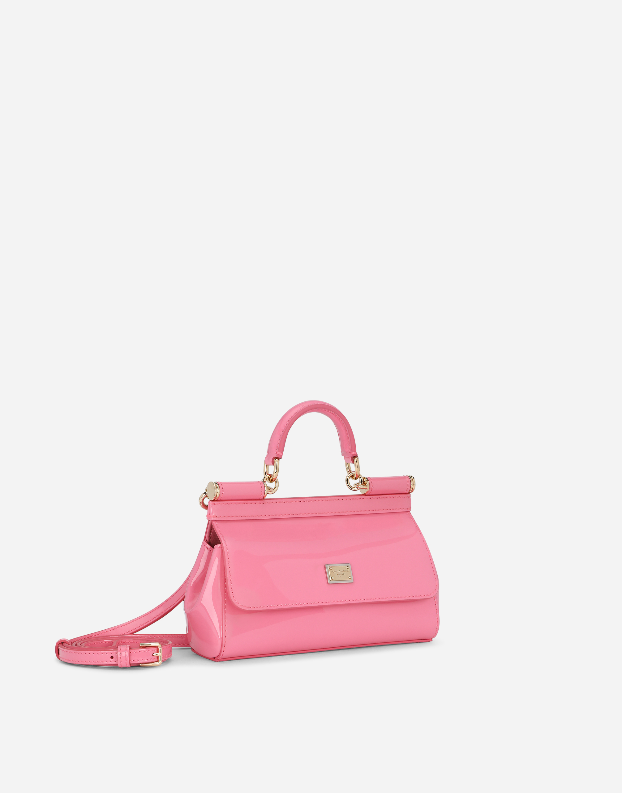 Small patent leather Sicily bag in Pink for Women | Dolce&Gabbana®
