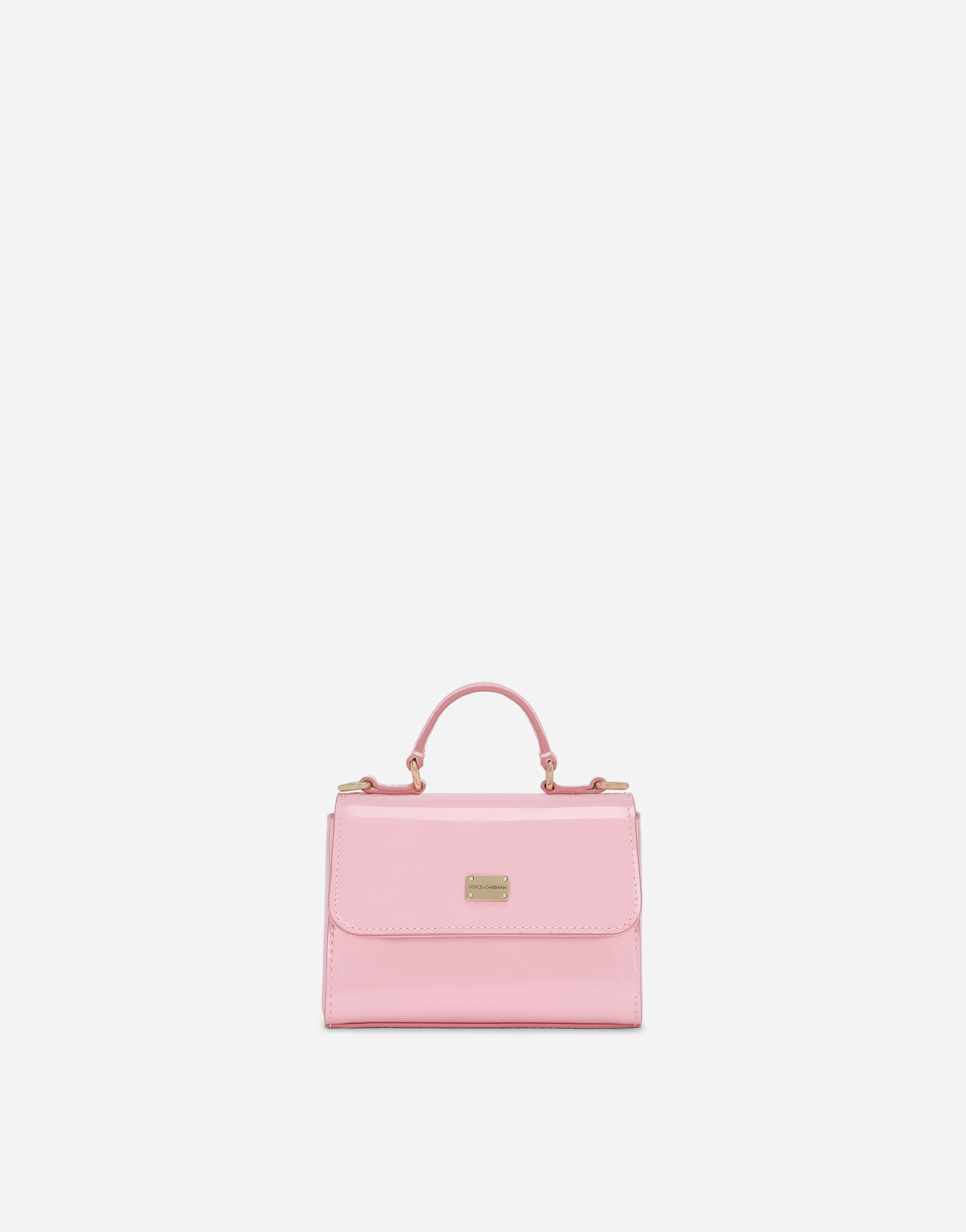 Patent leather handbag in Pink